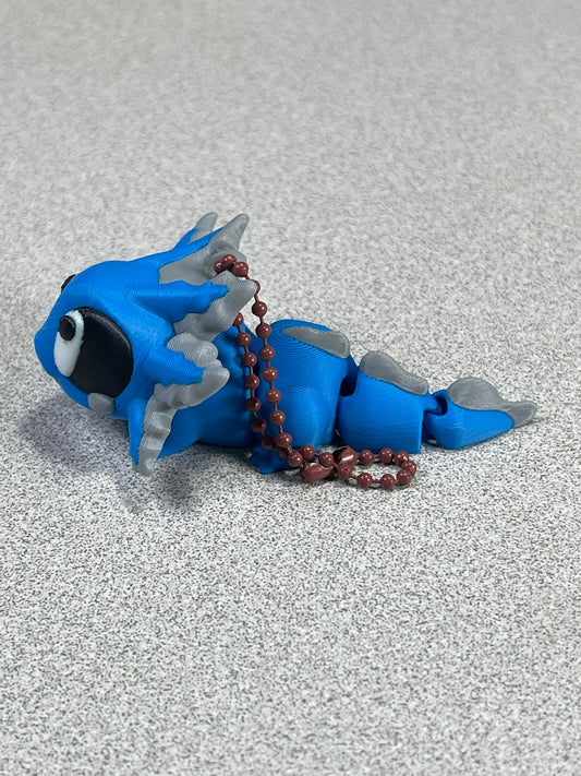 Charming Blue Axolotl Keychain Buddy!