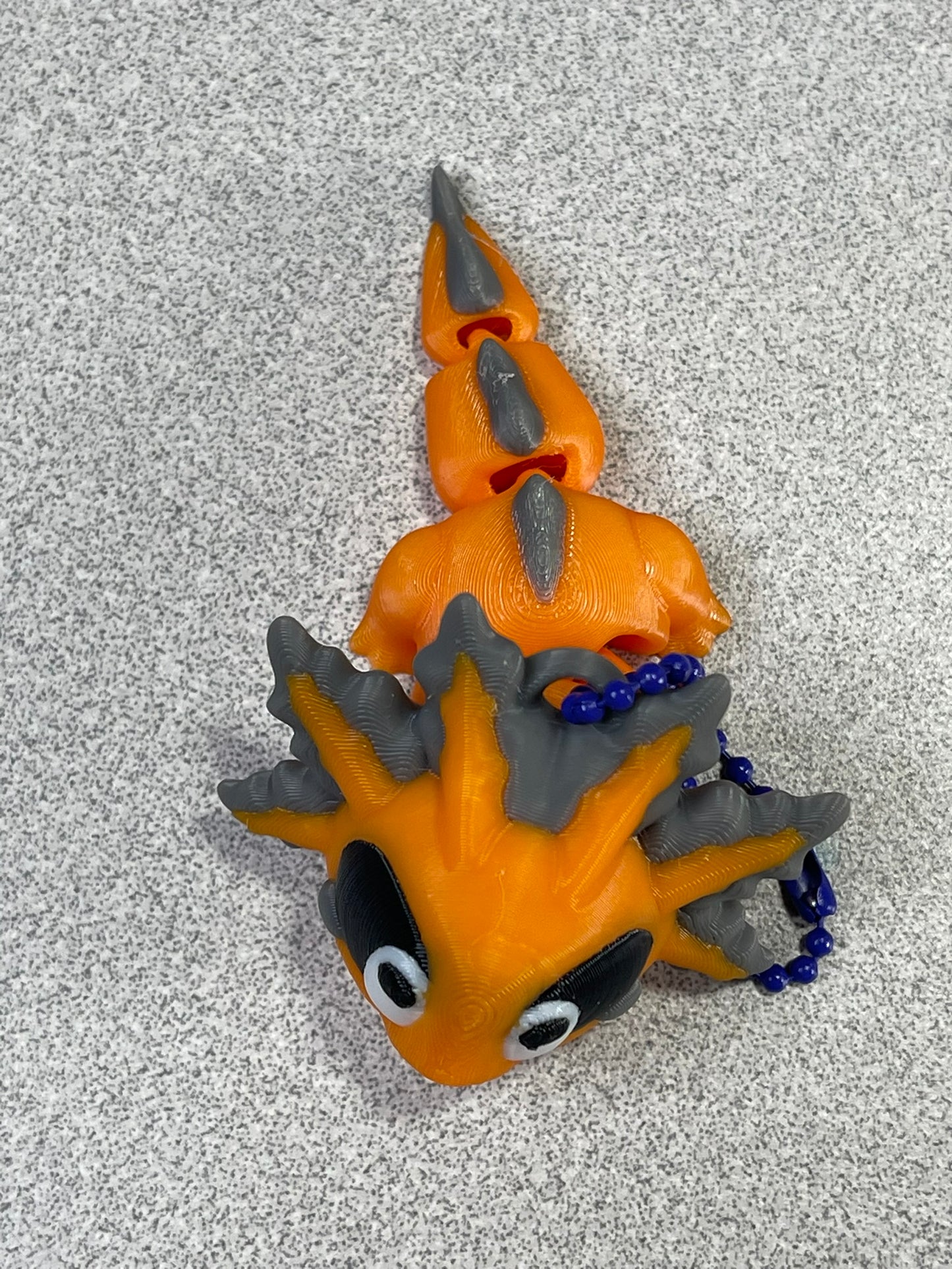 Cheerful Orange Axolotl Buddy Keychain