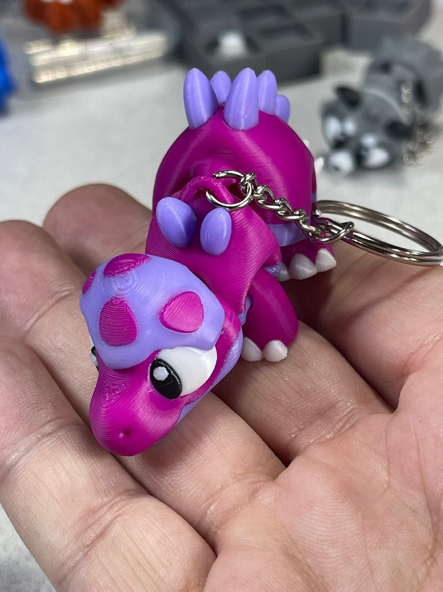 Charming Purple Dino Keychain – Your New Tiny Sidekick!