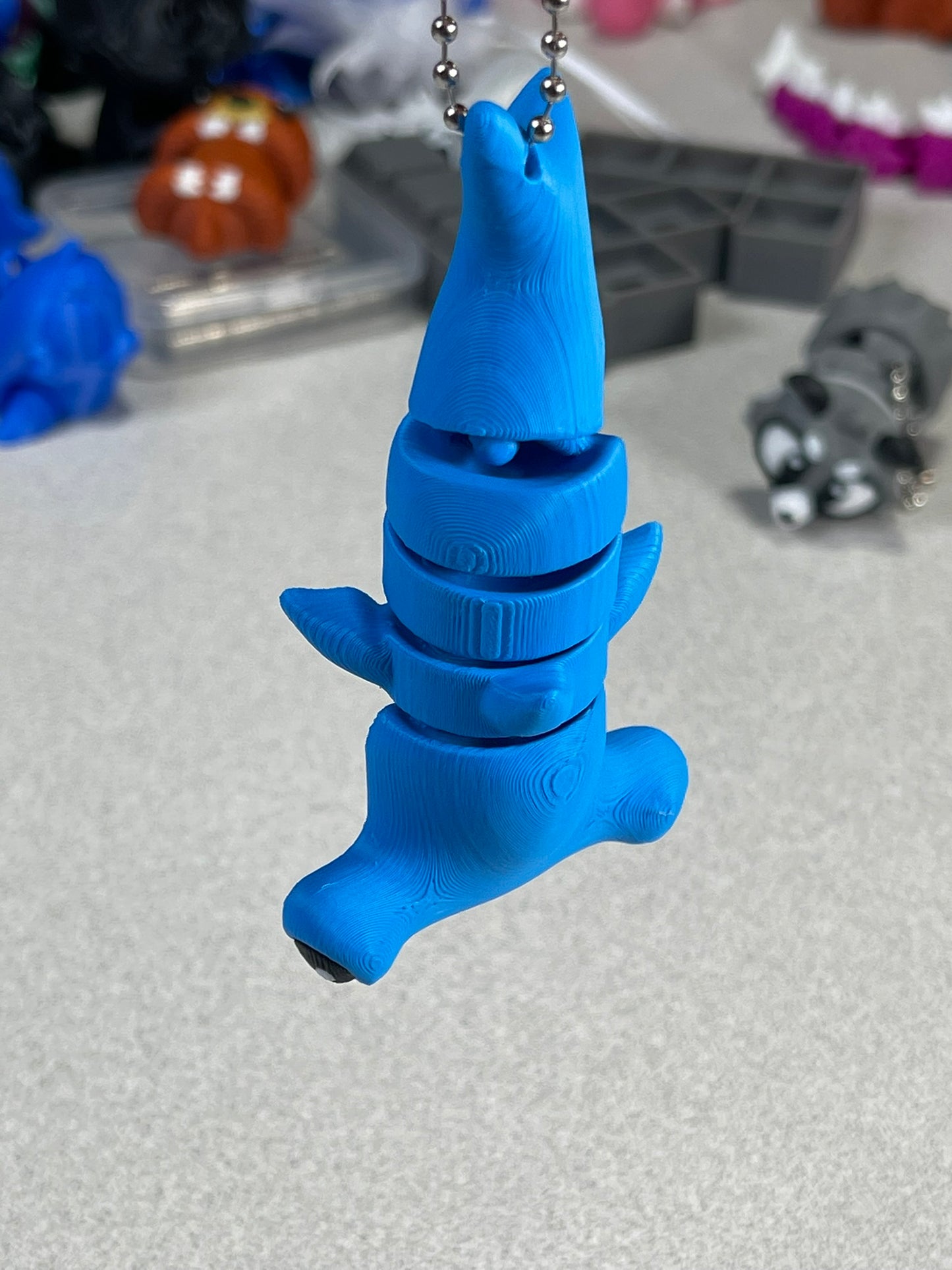 Cheerful Shark Buddy Keychain