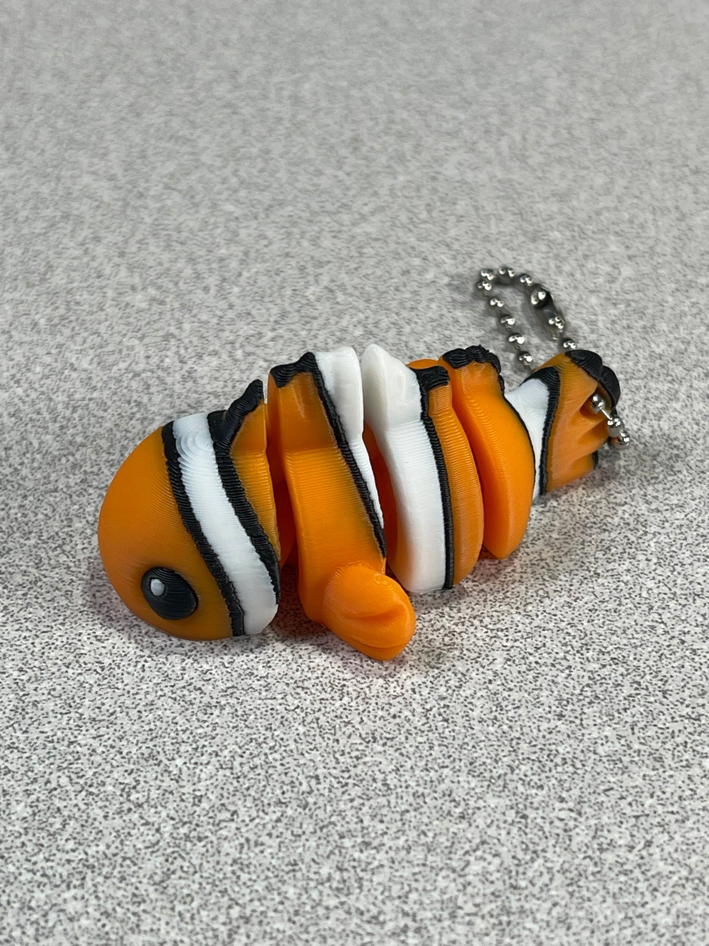 Cute Clown Fish Keychain - Colorful Clown Fish Character with Cute Design for Keyring Use