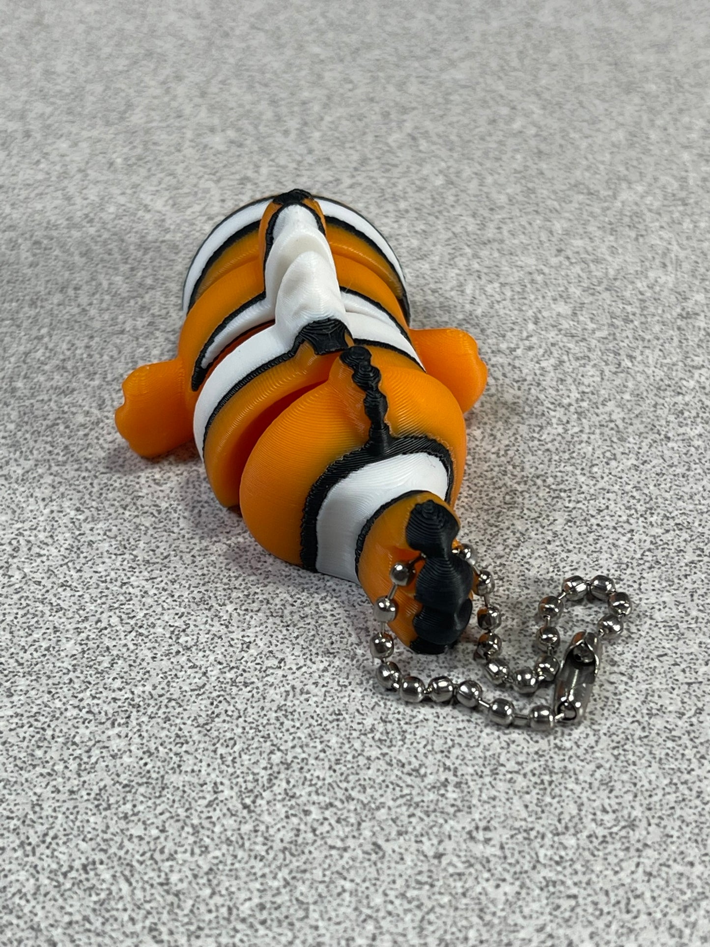 Cute Clown Fish Keychain - Colorful Clown Fish Character with Cute Design for Keyring Use