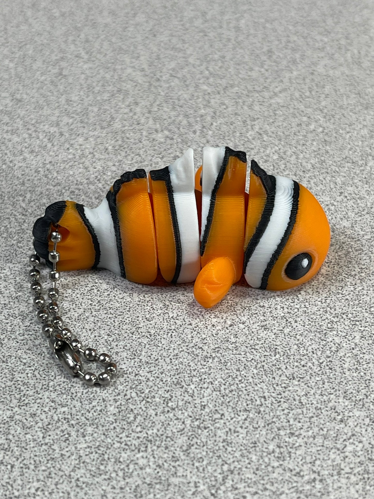 Cute Clown Fish Keychain - Colorful Clown Fish Character with Cute Design for Keyring Use