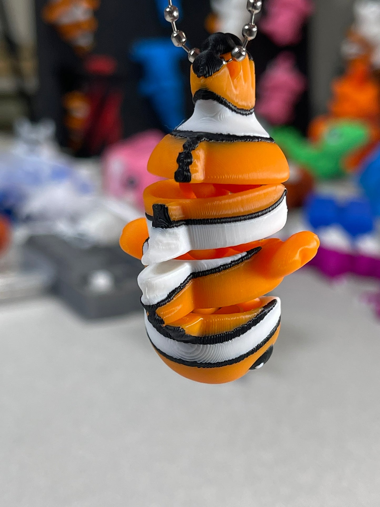 Whimsical Clown Fish Keychain - Your Happy Ocean Companion!