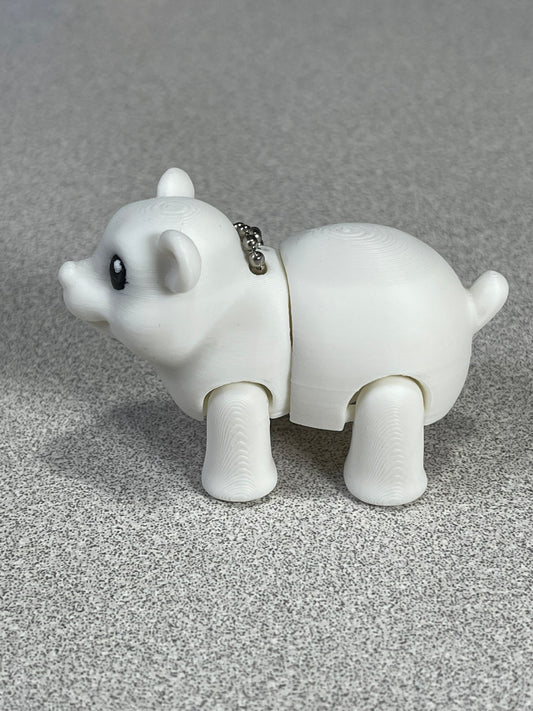 Charming Polar Bear Buddy Keychain