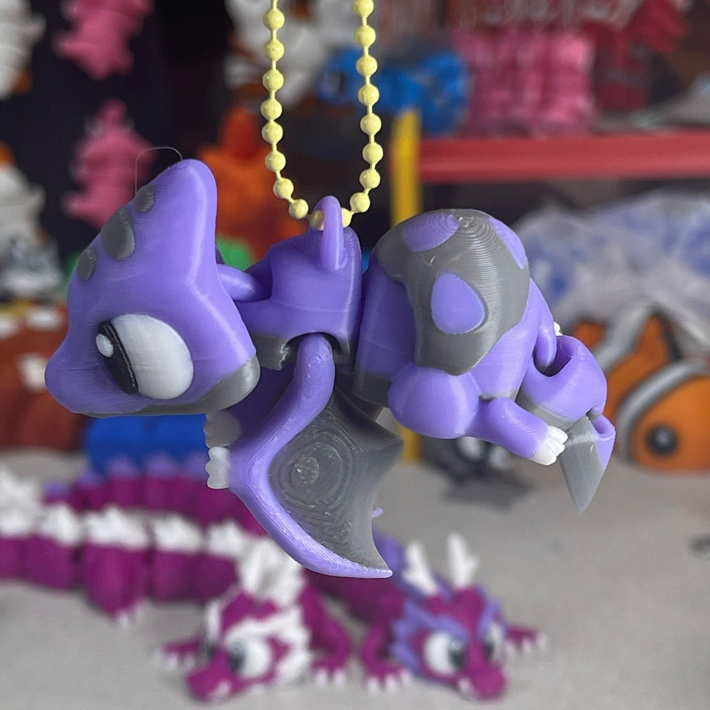 Lil' Purple Ptero Buddy - Whimsical Keychain