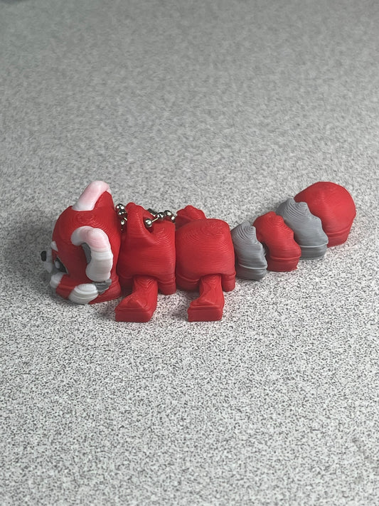 Cheery Flexi Red Panda Keychain - Your Cuddly Companion!