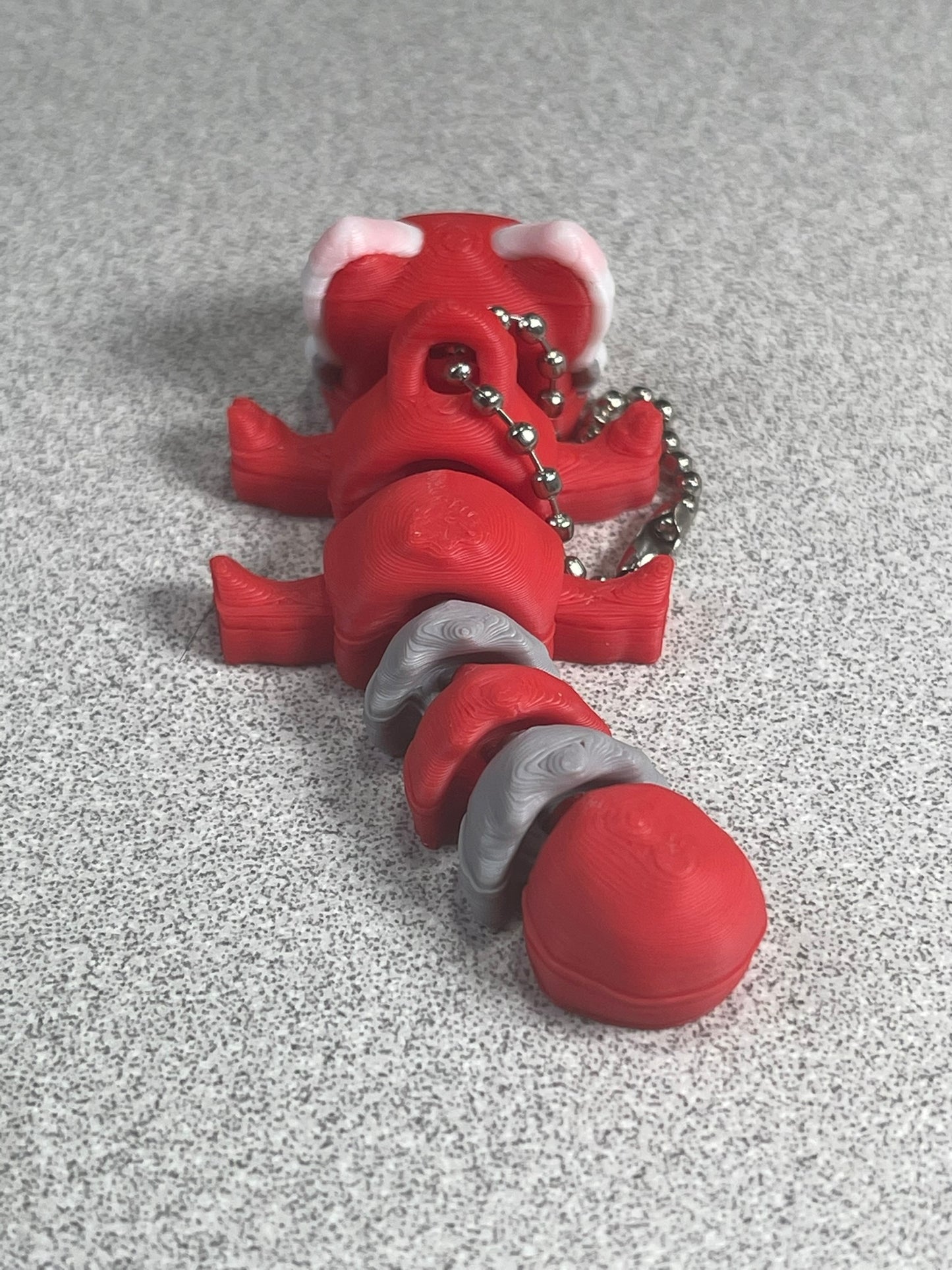 Cute Flexi Red Panda Keychain (Red Color)