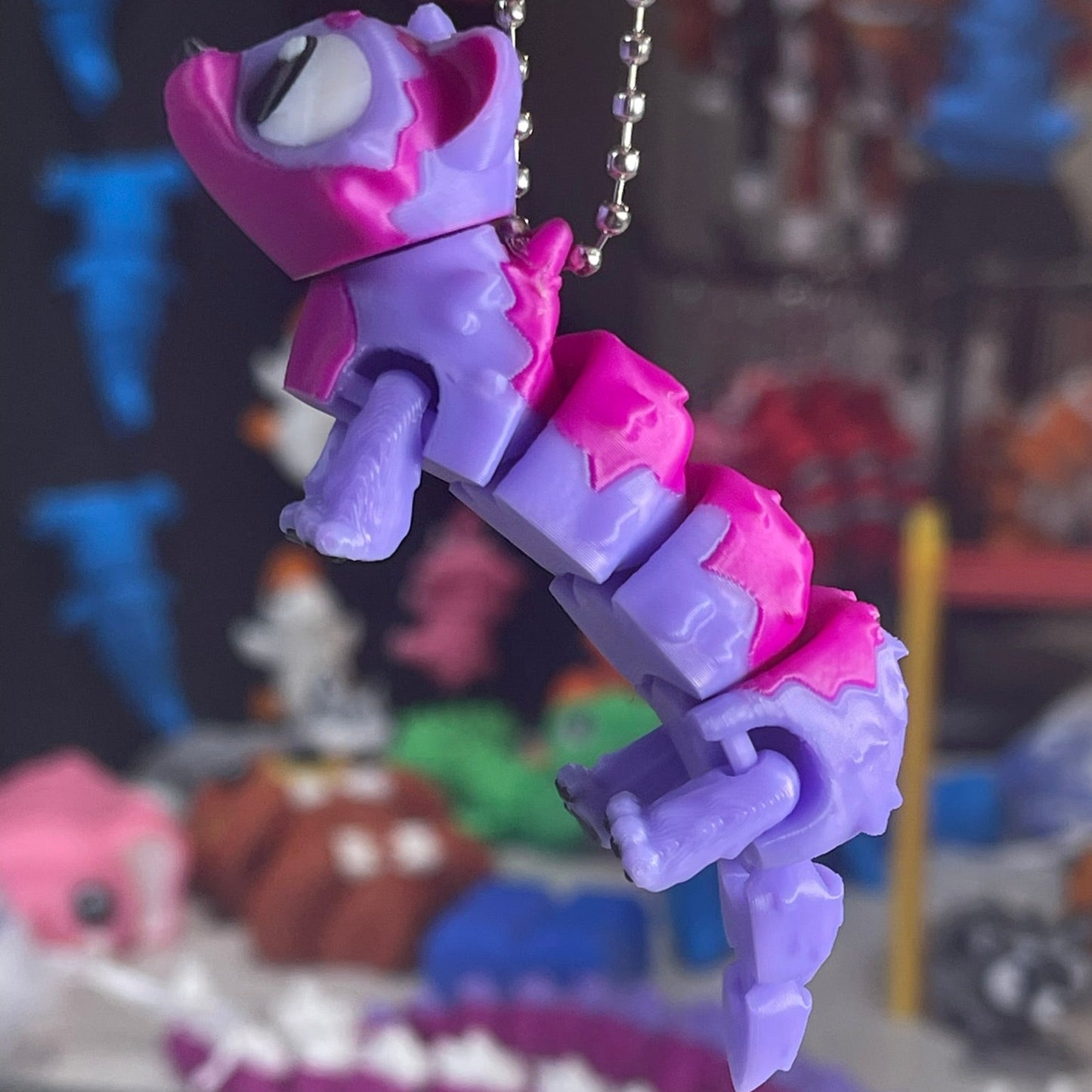 Joyful Purple Ferret Keychain Cutie
