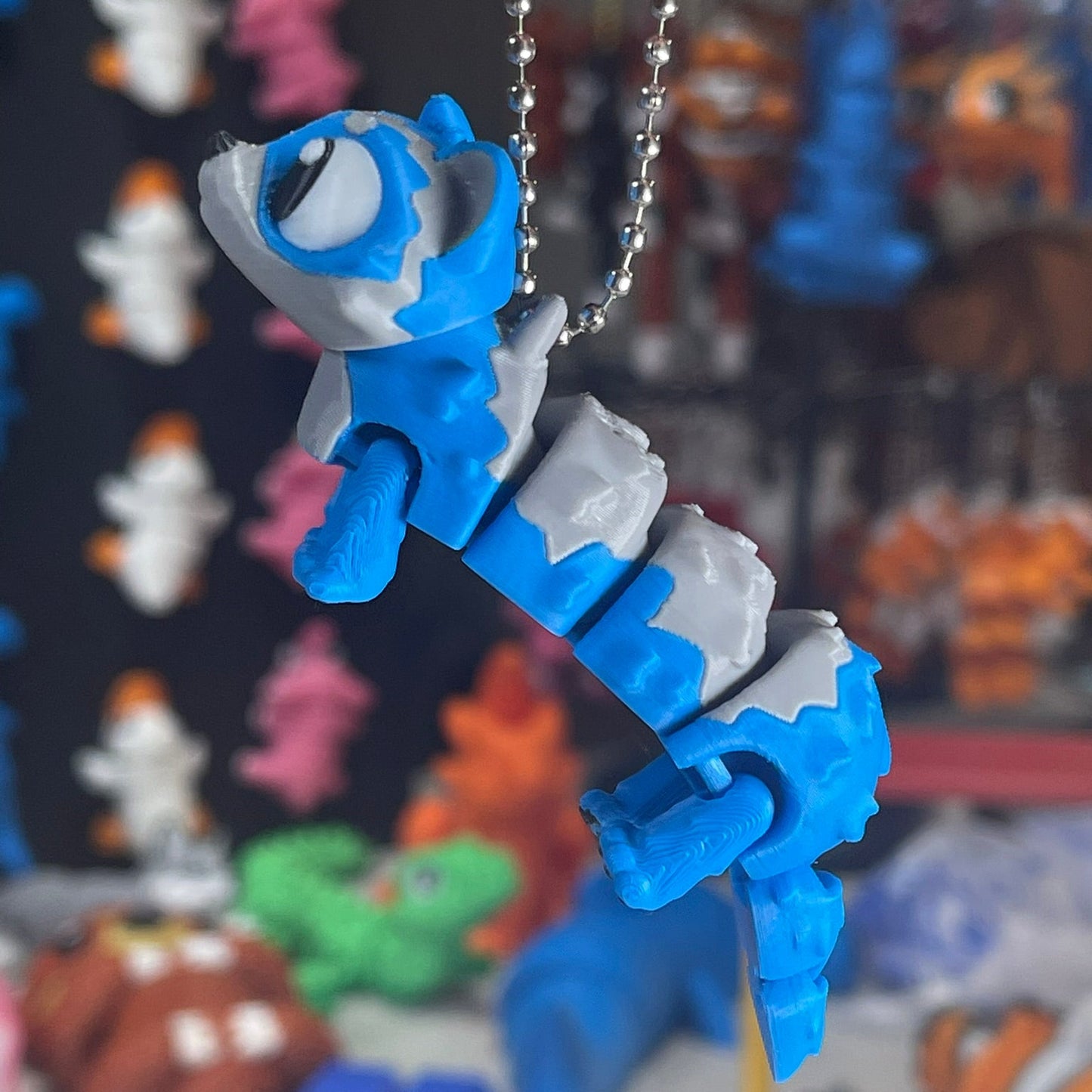 Frolicking Blue Ferret Charm