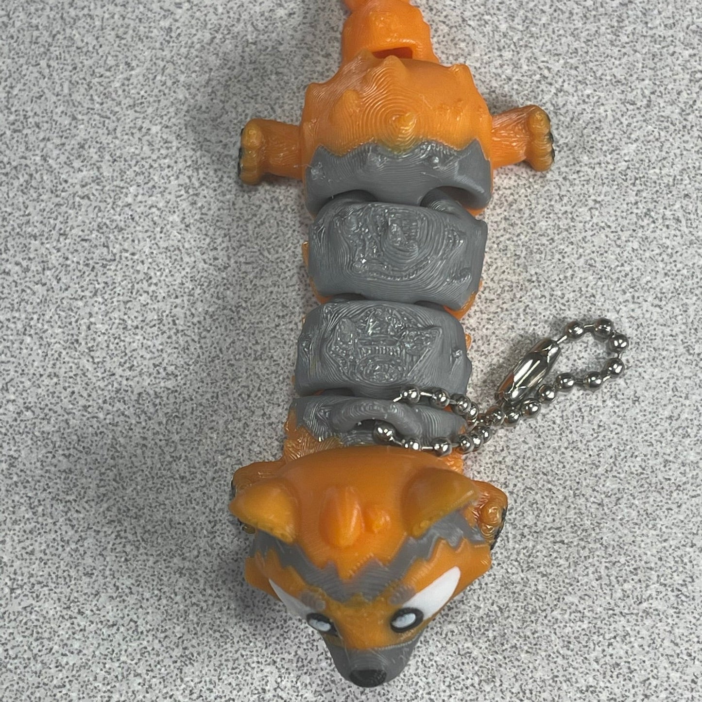 Whimsical Orange Ferret Keychain