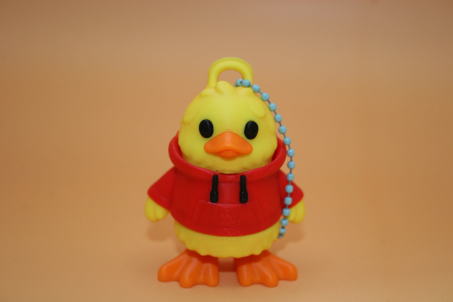 Dude Ducky in Red Hoodie Keychain