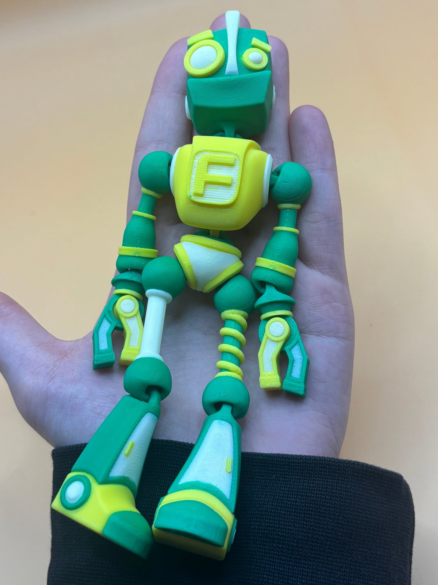 Green and Yellow Robot Fidget