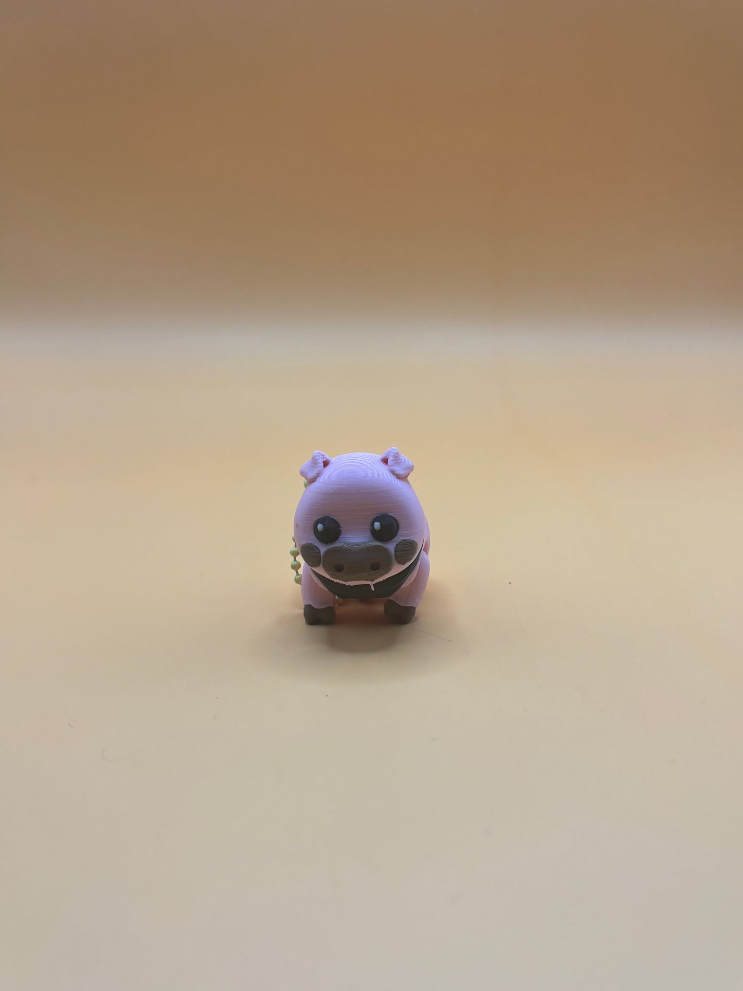 Cutie Patootie with a curly booty- Pig Keychain