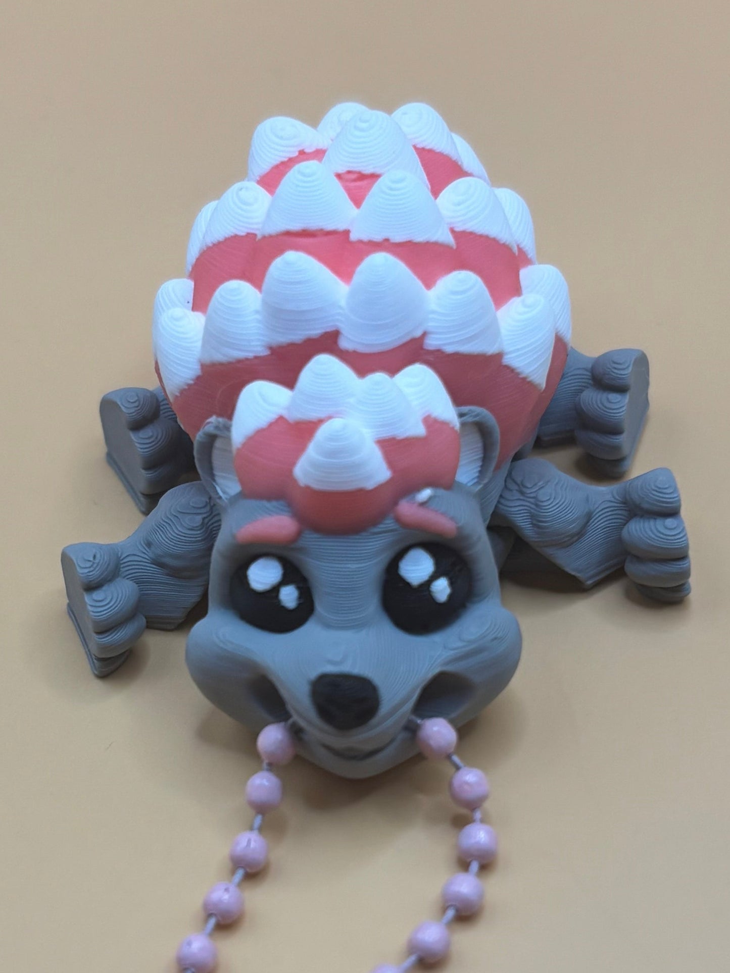 Spiky The Pink Hedgehog Keychain