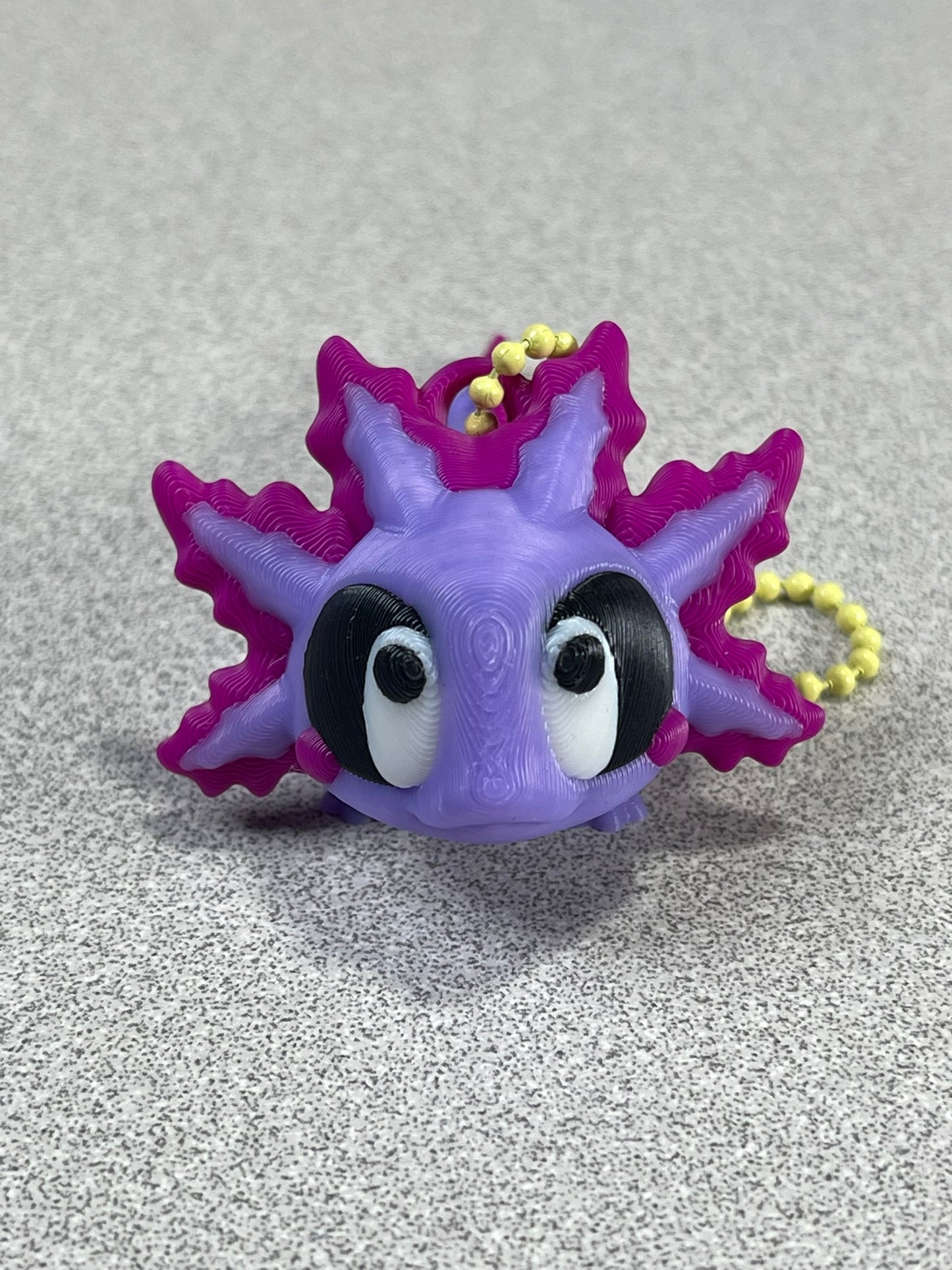 Charming Purple Axolotl Buddy Keychain