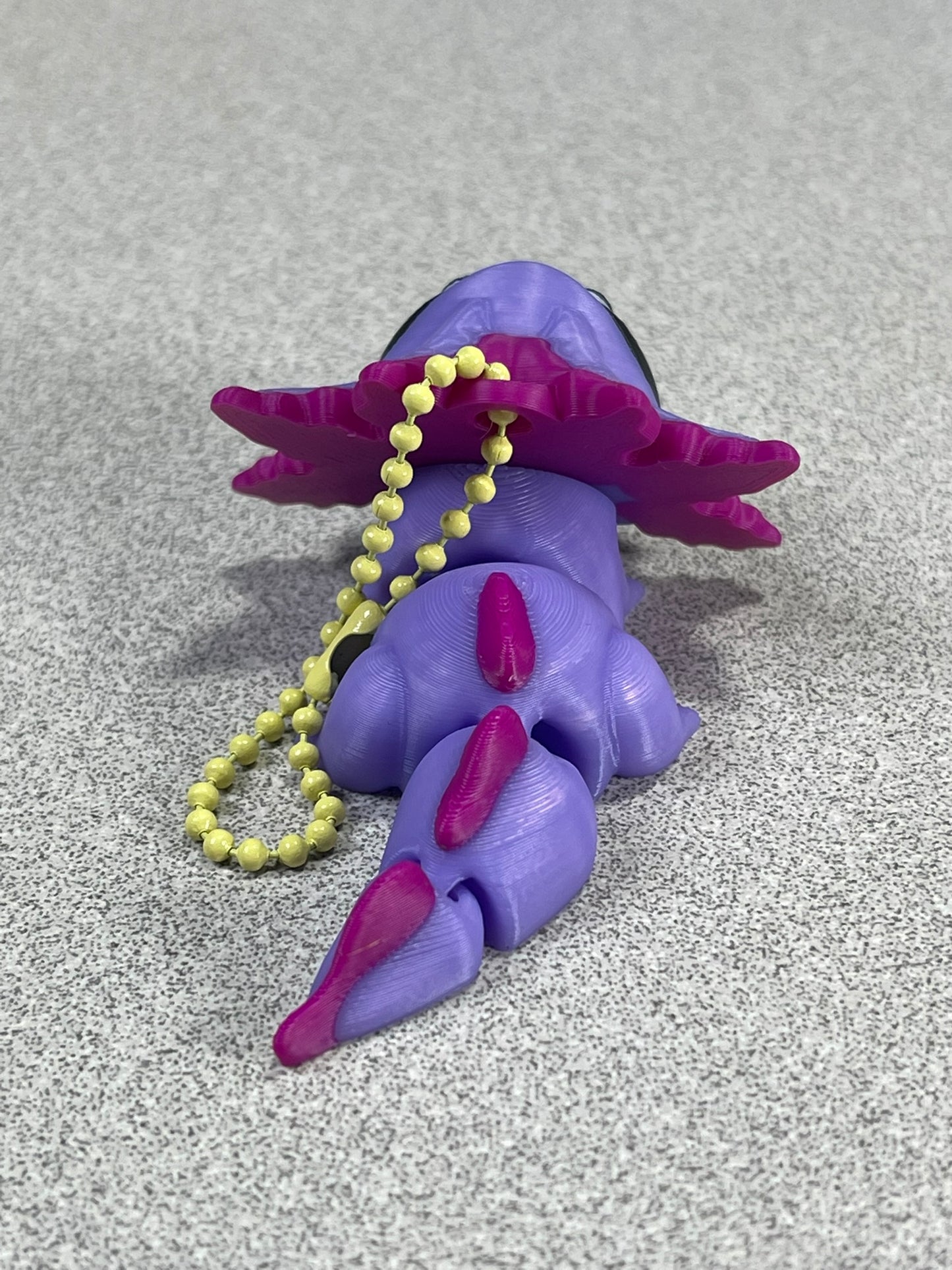 Charming Purple Axolotl Buddy Keychain
