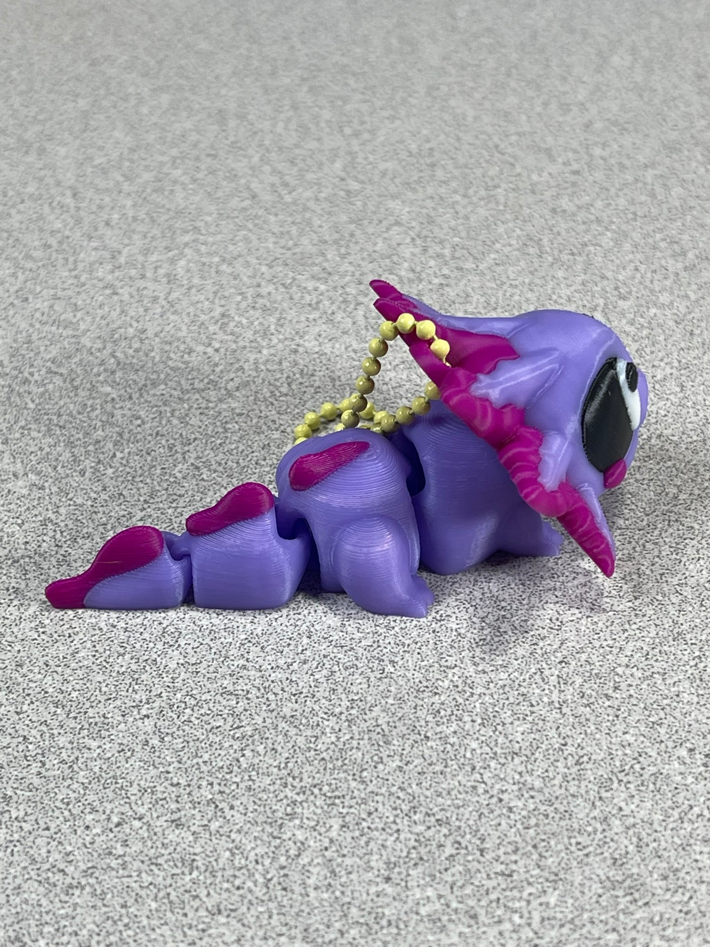 Charming Purple Axolotl Buddy Keychain