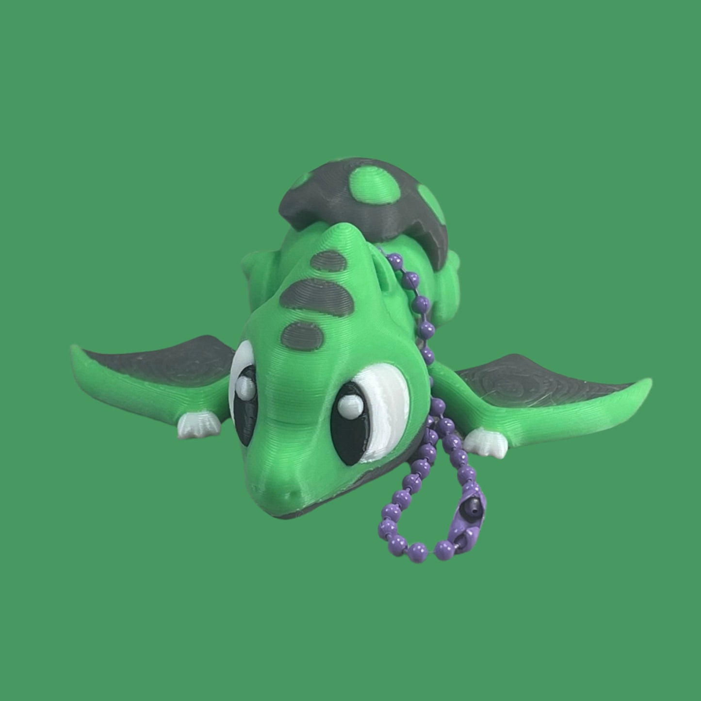 Dino Buddy: Adorable Green Pterodactyl Keychain