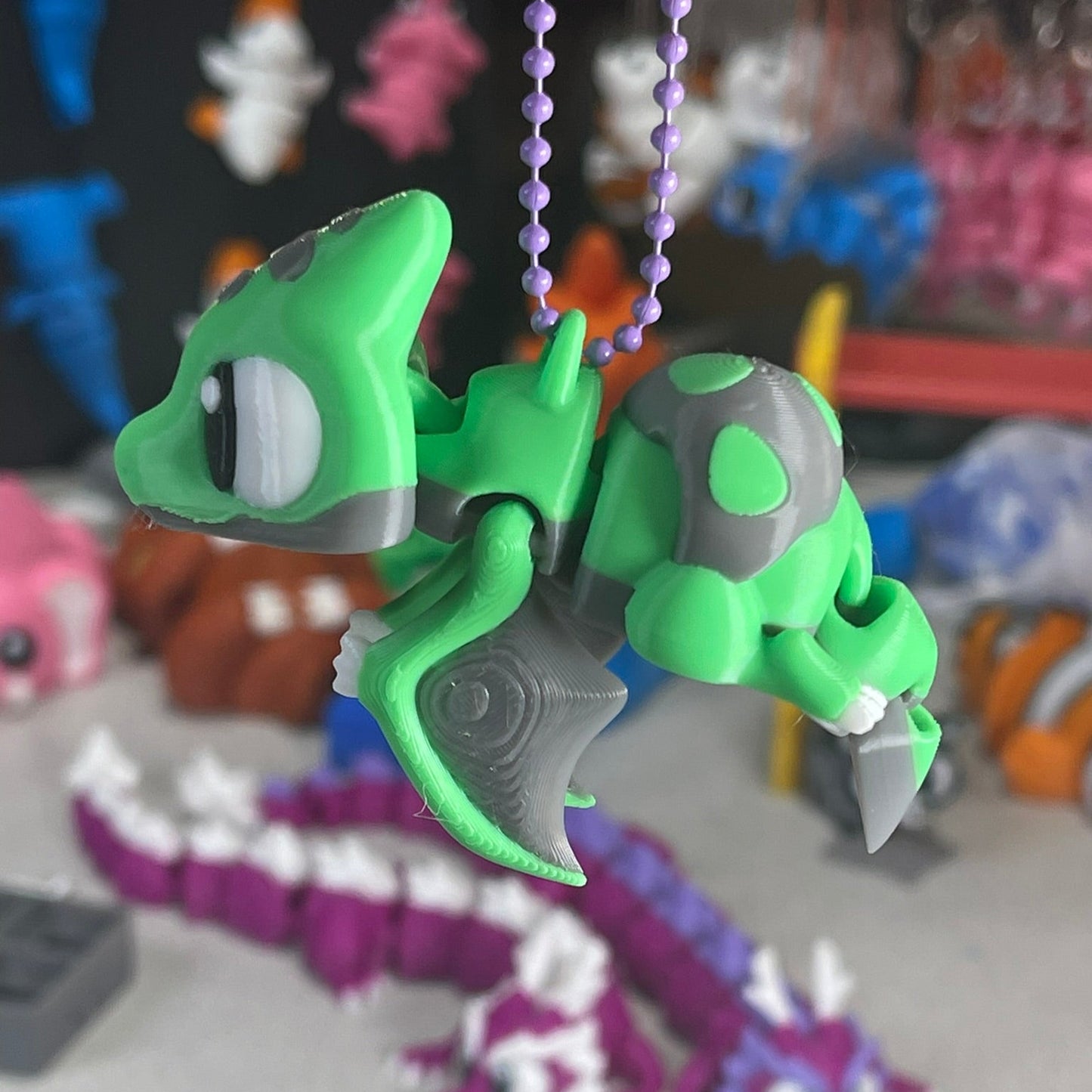 Dino Buddy: Adorable Green Pterodactyl Keychain
