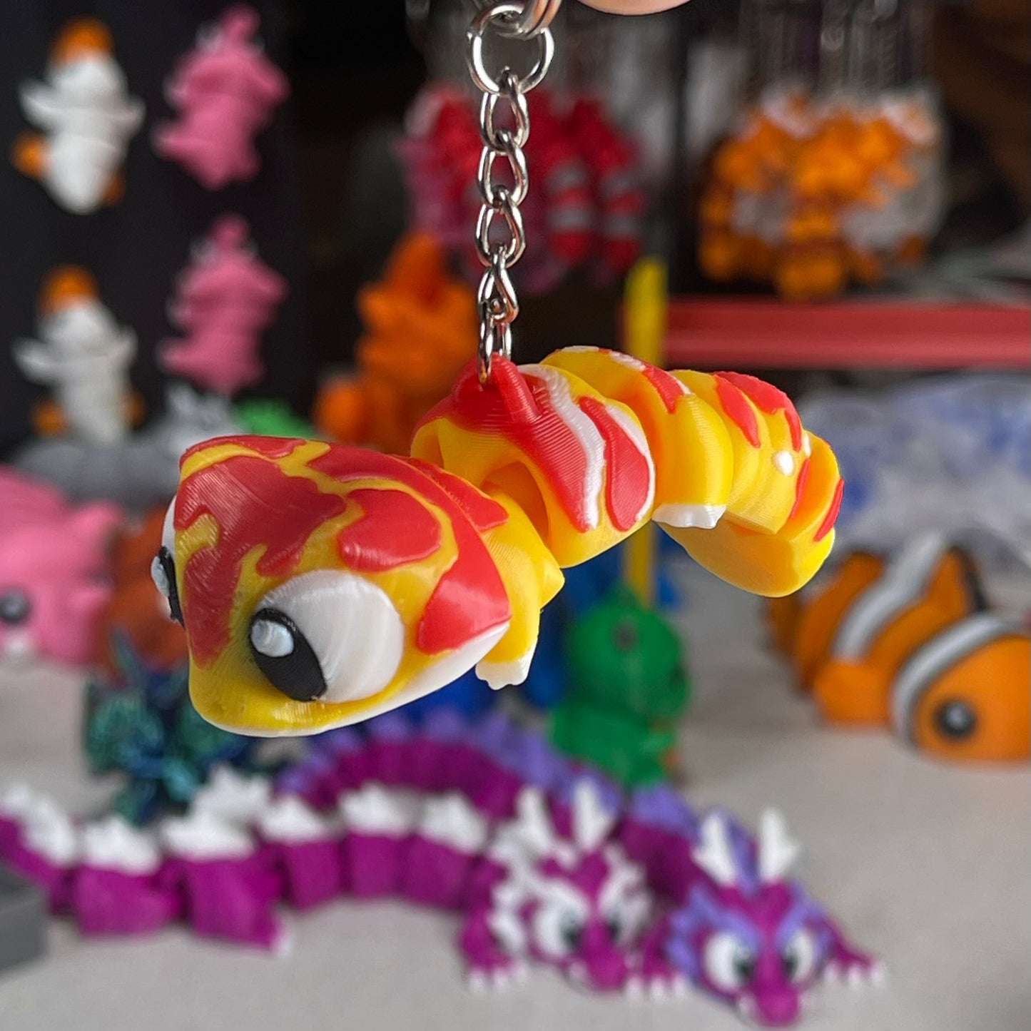 Wiggly Whimsy Gecko Keychain