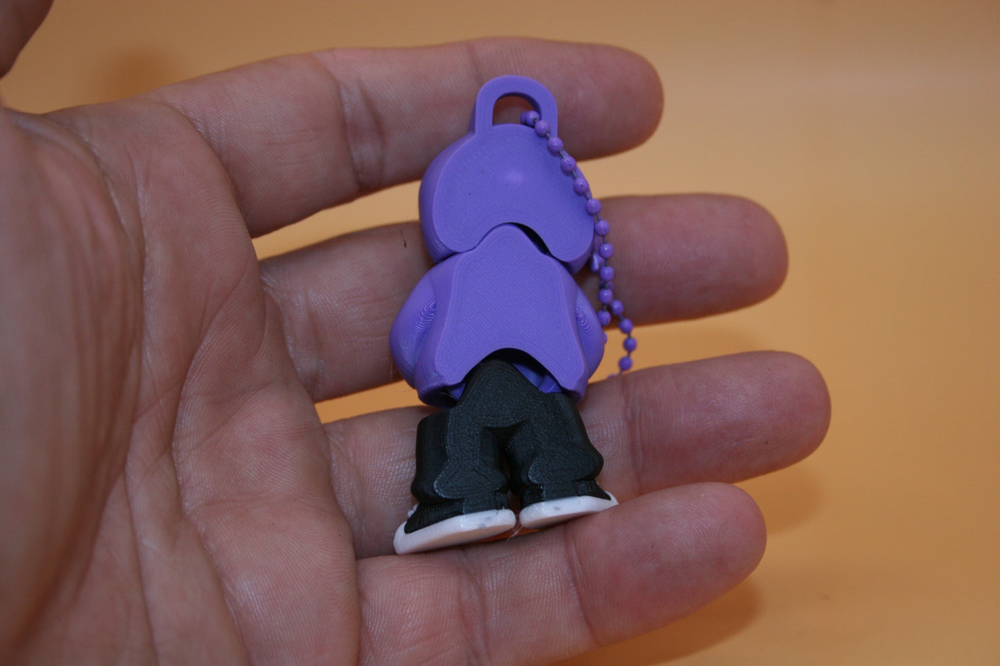 Playful Skelly in Hoodie Keychain