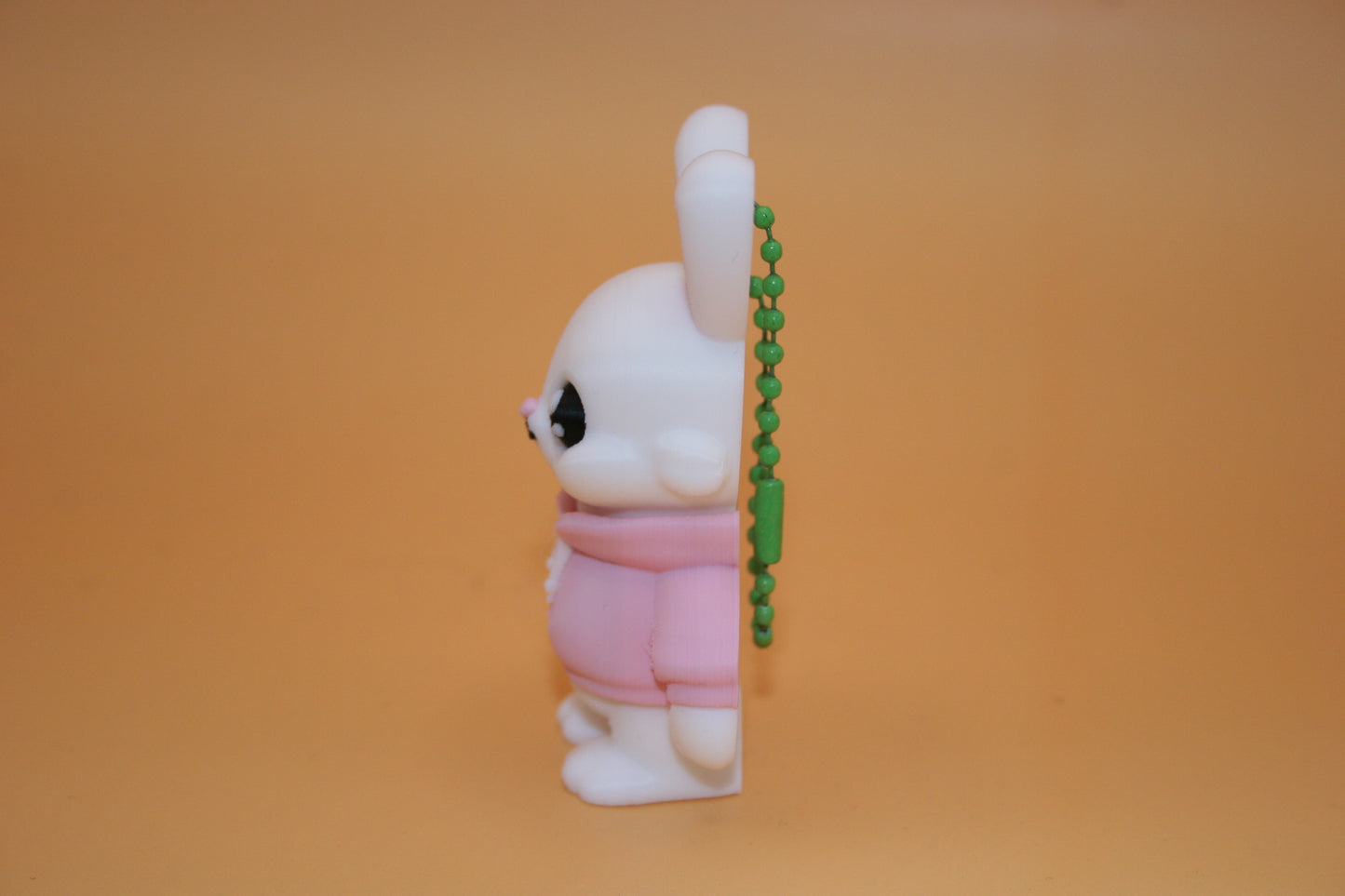 Cute Bunny in Pink Hoodie Keychain