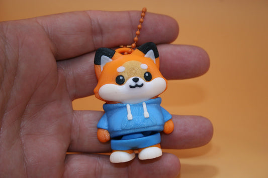 Cute Foxy in Hoodie Keychain