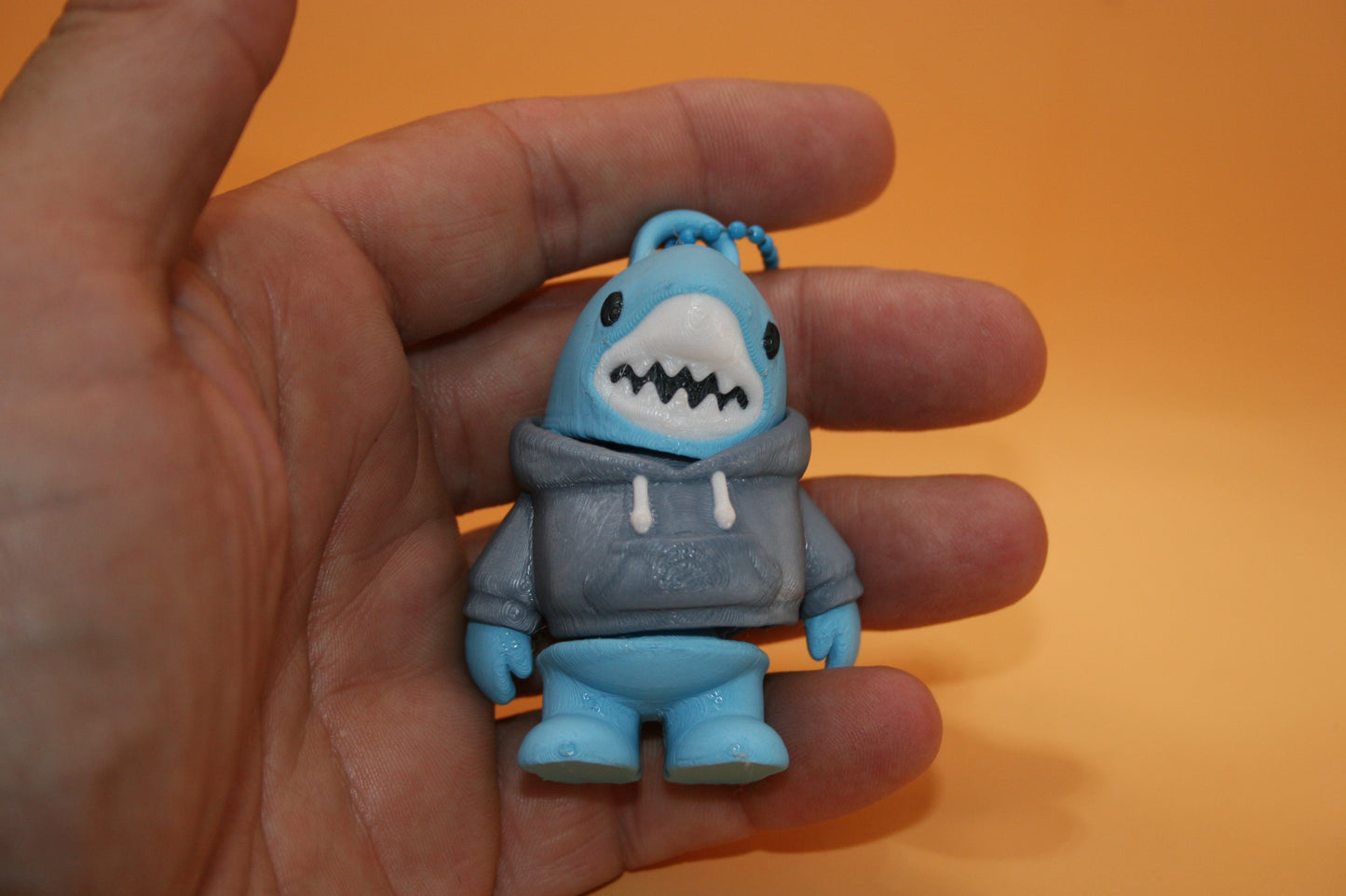 Dude Shark in Hoodie Keychain