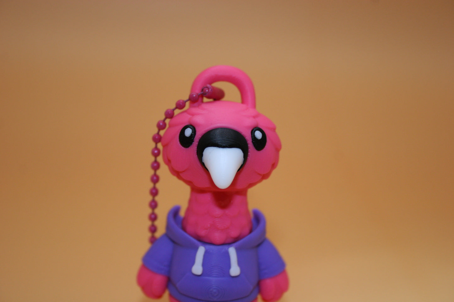 Dude Flamingo in purple Hoodie Keychain