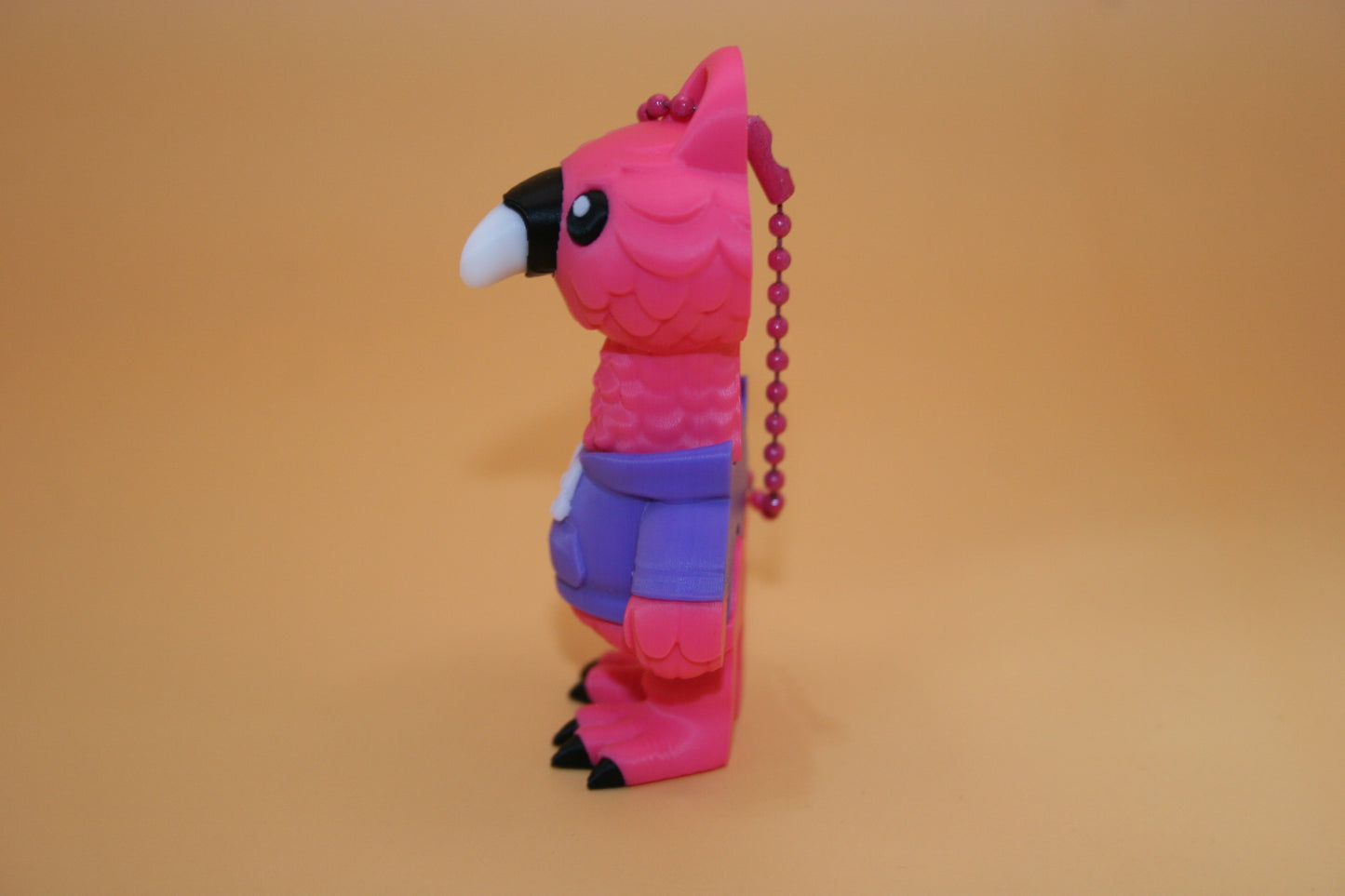 Dude Flamingo in purple Hoodie Keychain