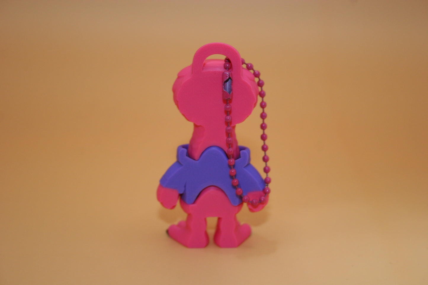 Dude Flamingo in purple Hoodie Keychain
