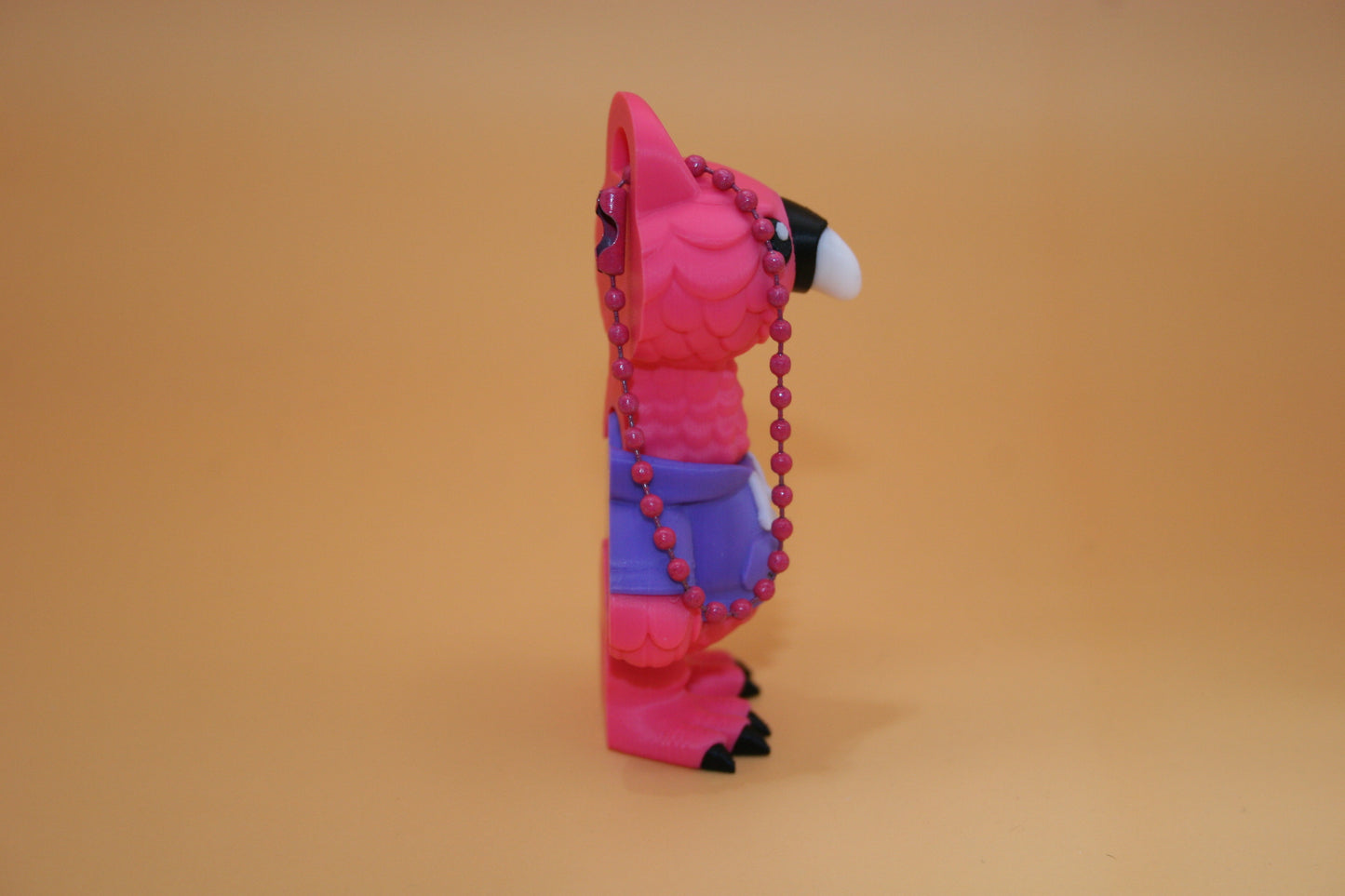 Dude Flamingo in purple Hoodie Keychain