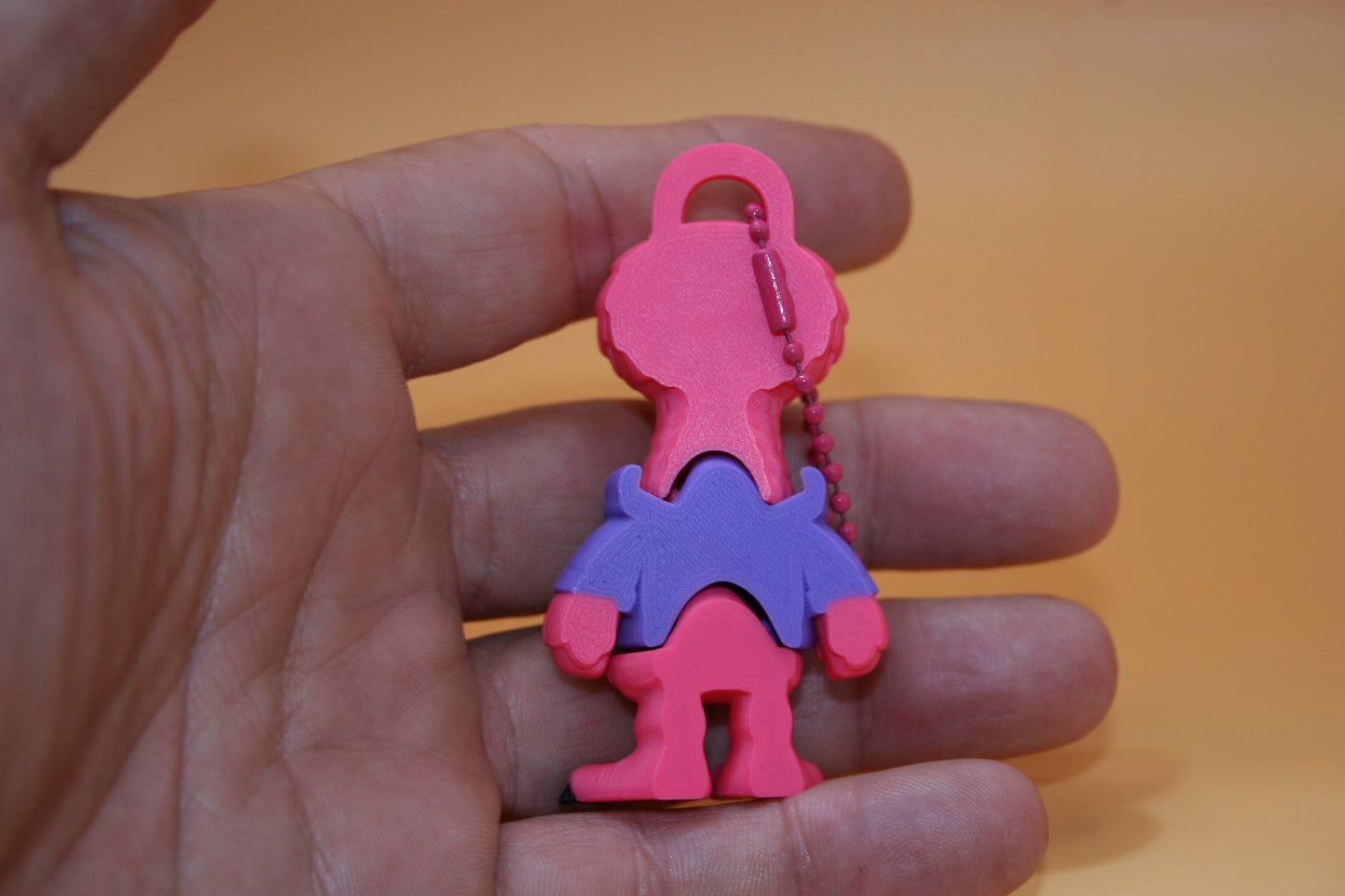 Dude Flamingo in purple Hoodie Keychain