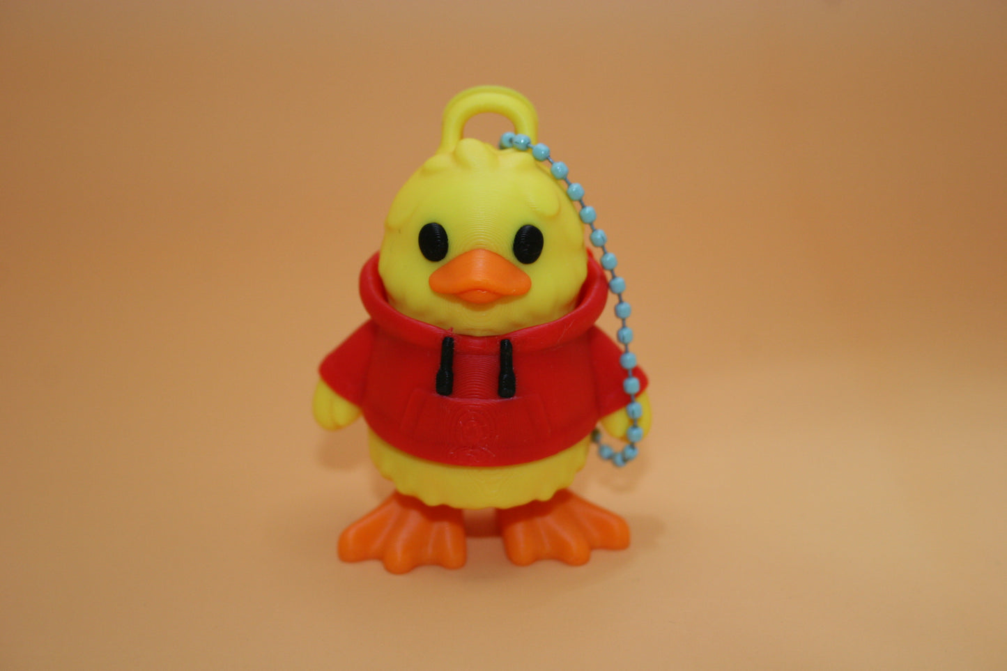 Dude Ducky in Red Hoodie Keychain