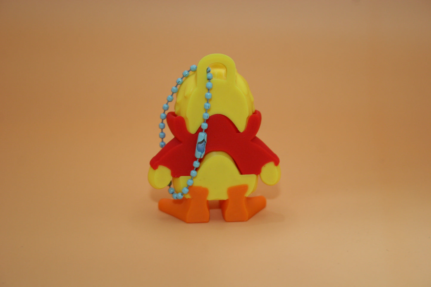 Dude Ducky in Red Hoodie Keychain