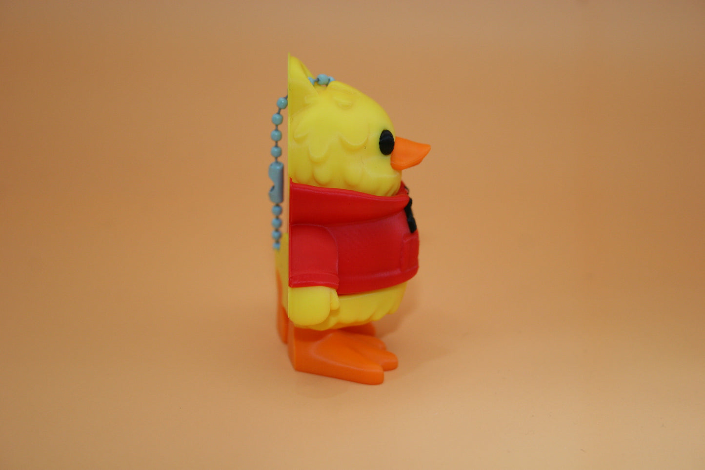 Dude Ducky in Red Hoodie Keychain