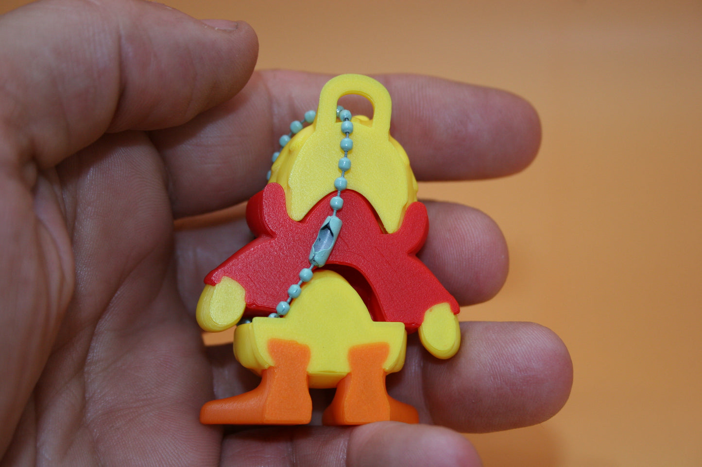 Dude Ducky in Red Hoodie Keychain