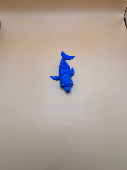 Silly Sal- The Smiling Blue Whale Stress fidget figurine
