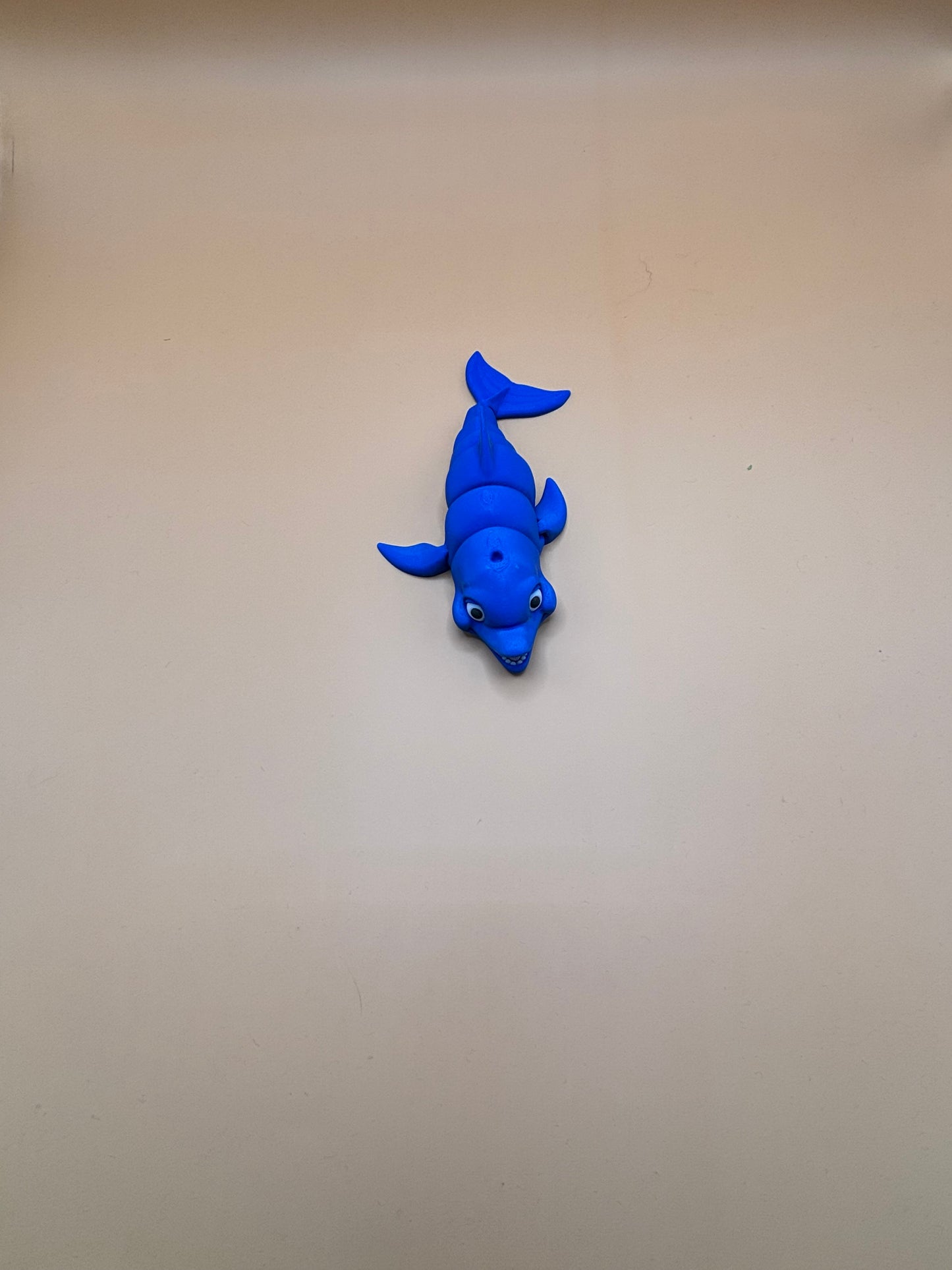 Silly Sal- The Smiling Blue Whale Stress fidget figurine