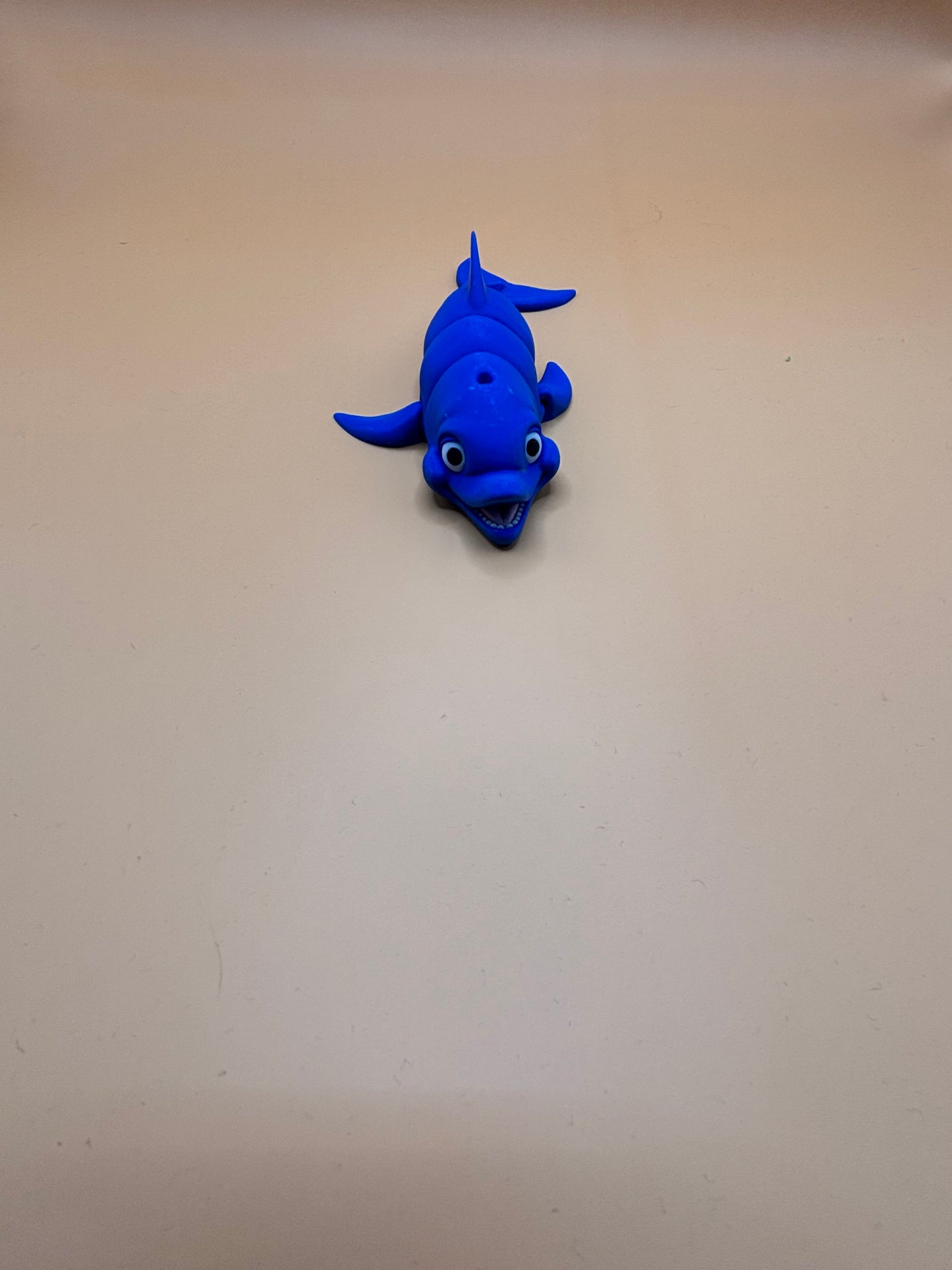Silly Sal- The Smiling Blue Whale Stress fidget figurine