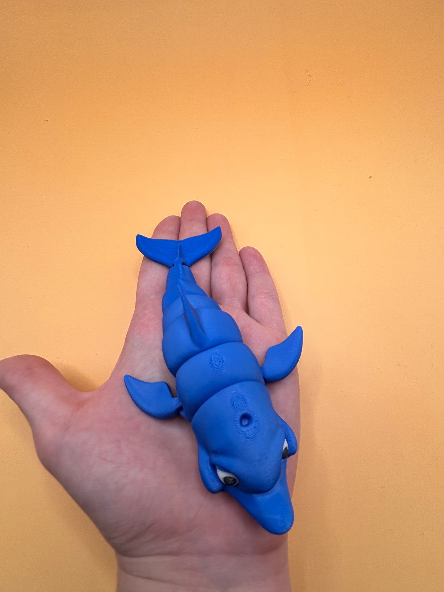Silly Sal- The Smiling Blue Whale Stress fidget figurine