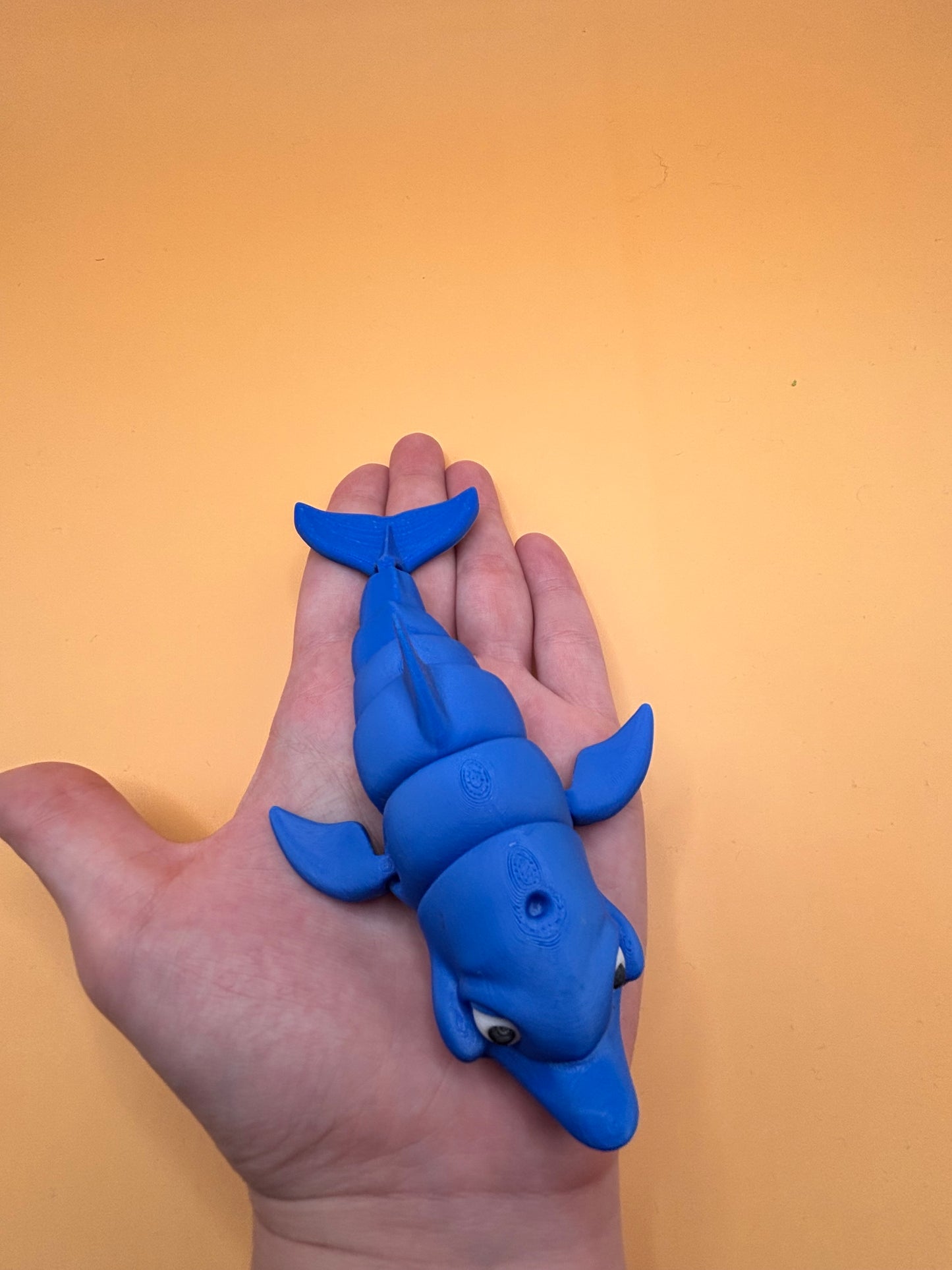 Silly Sal- The Smiling Blue Whale Stress fidget figurine