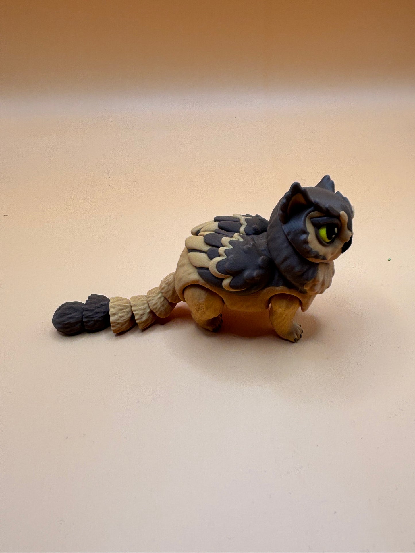 Cedar the Cat Owl Hybrid figurine