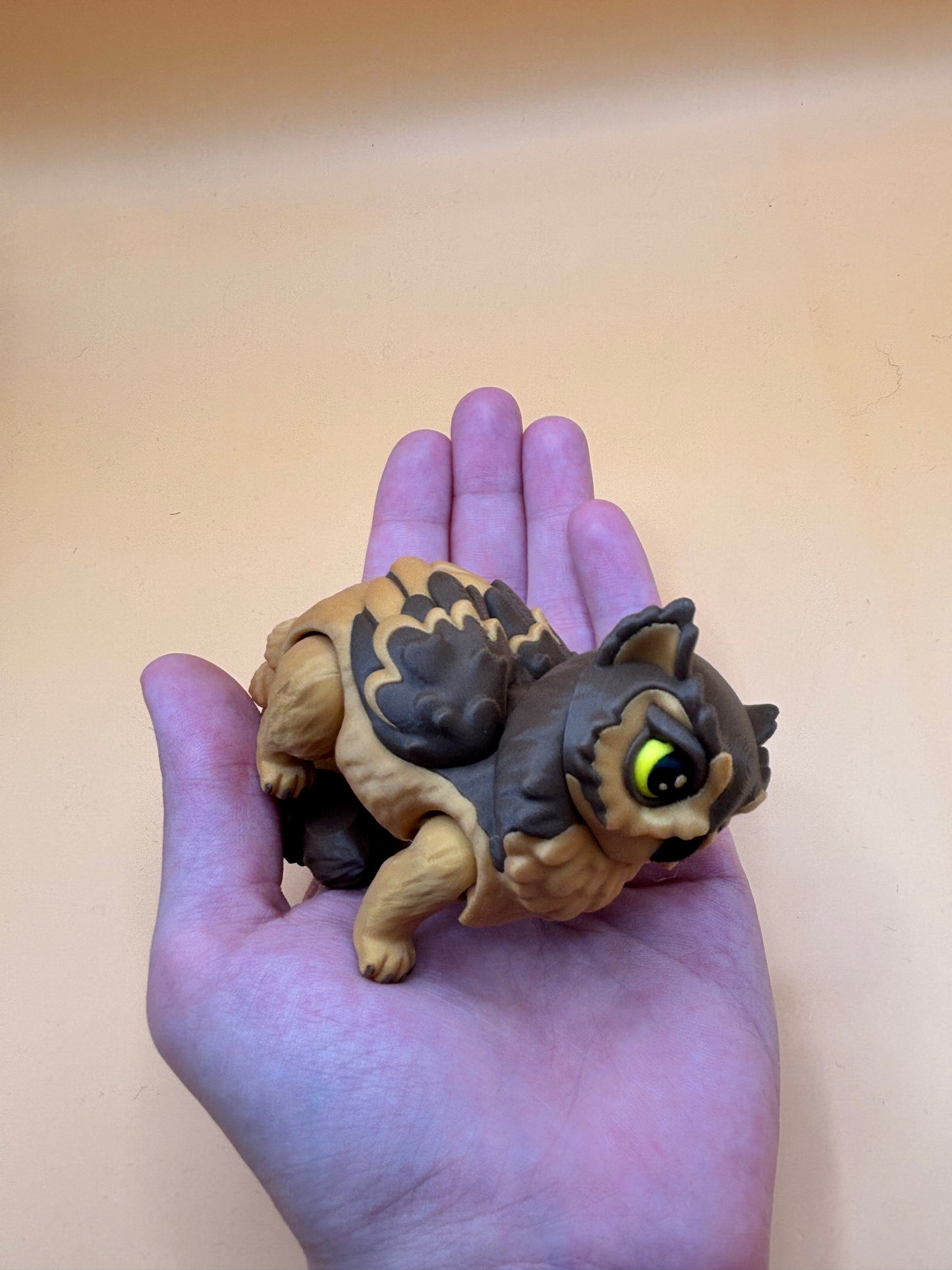 Cedar the Cat Owl Hybrid figurine