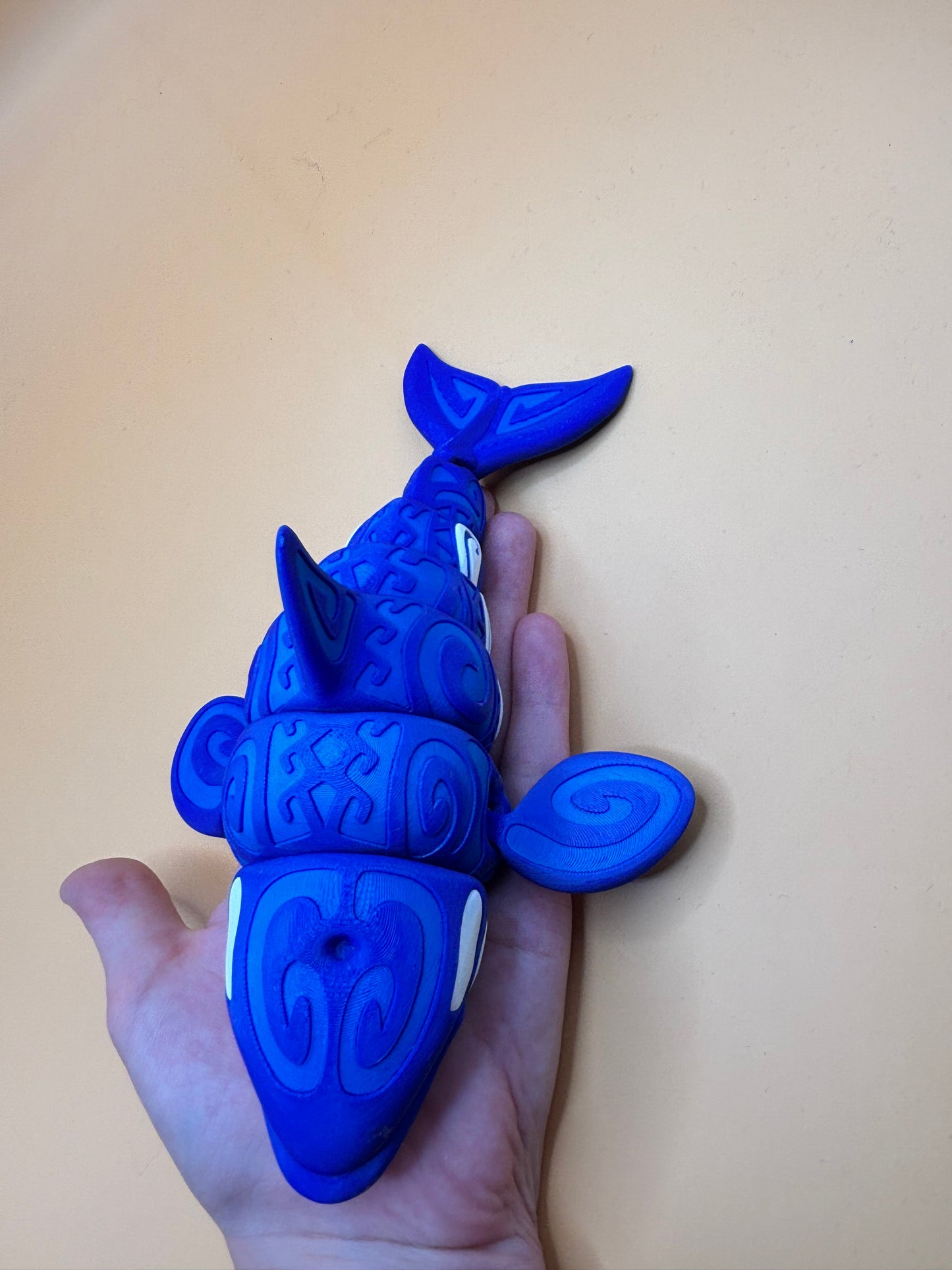 Whammy the tatted Blue Whale Fidget Figurine