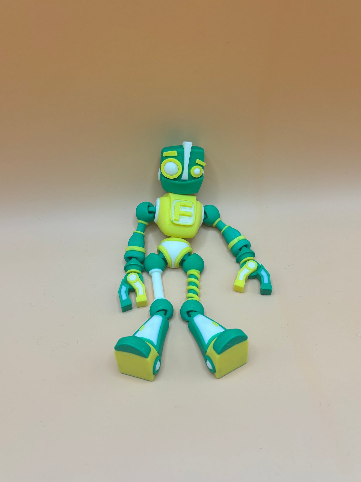 Green and Yellow Robot Fidget