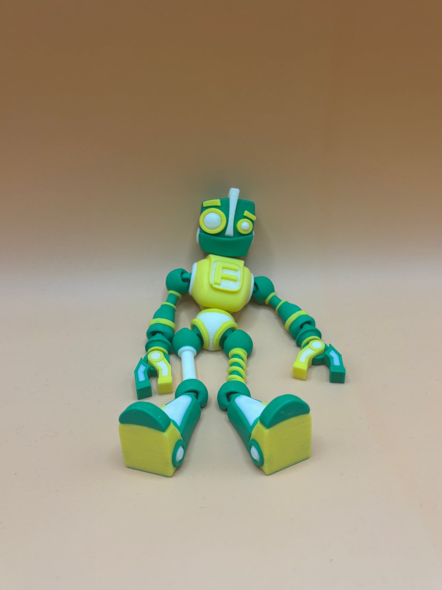 Green and Yellow Robot Fidget