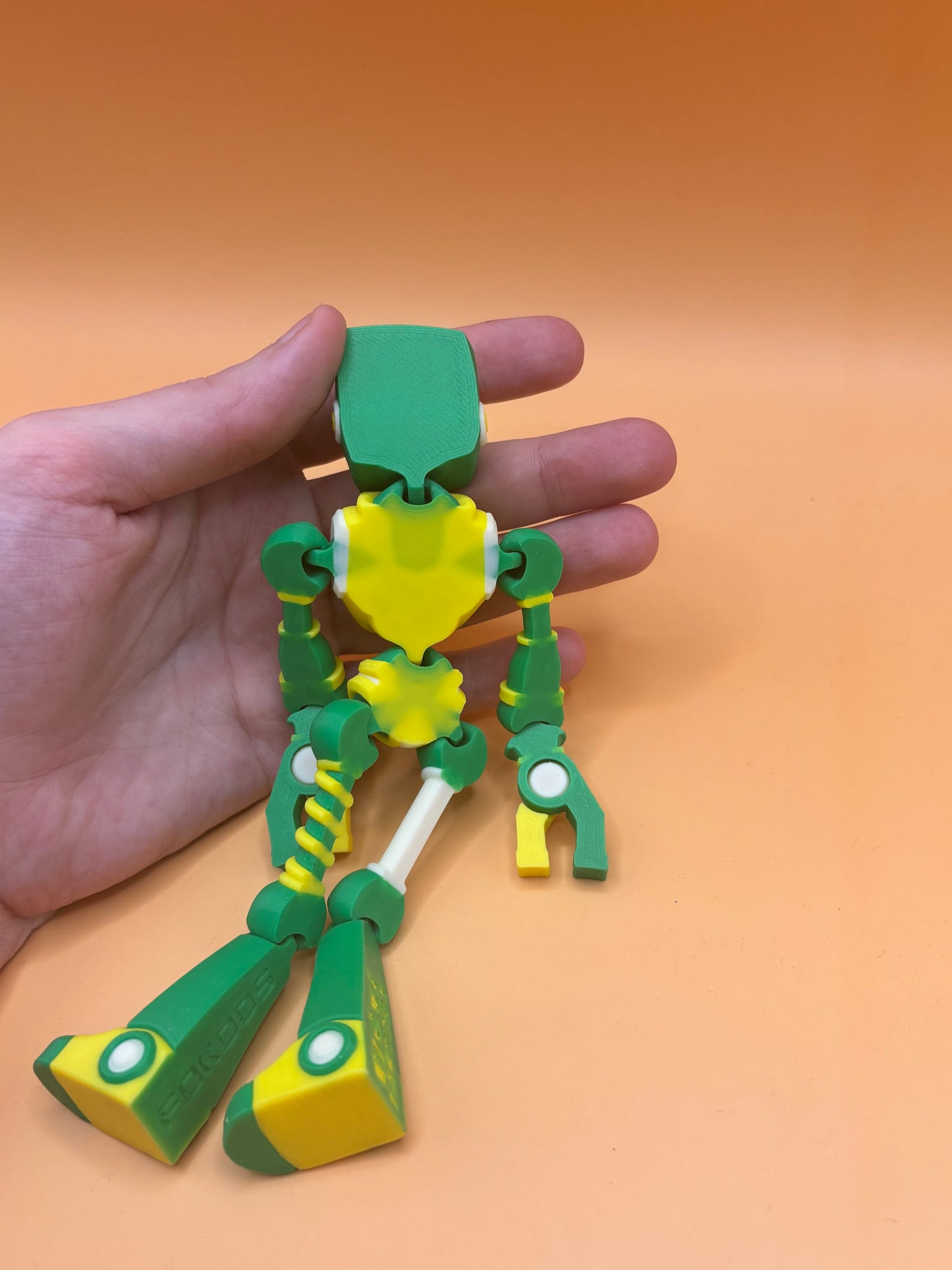 Green and Yellow Robot Fidget