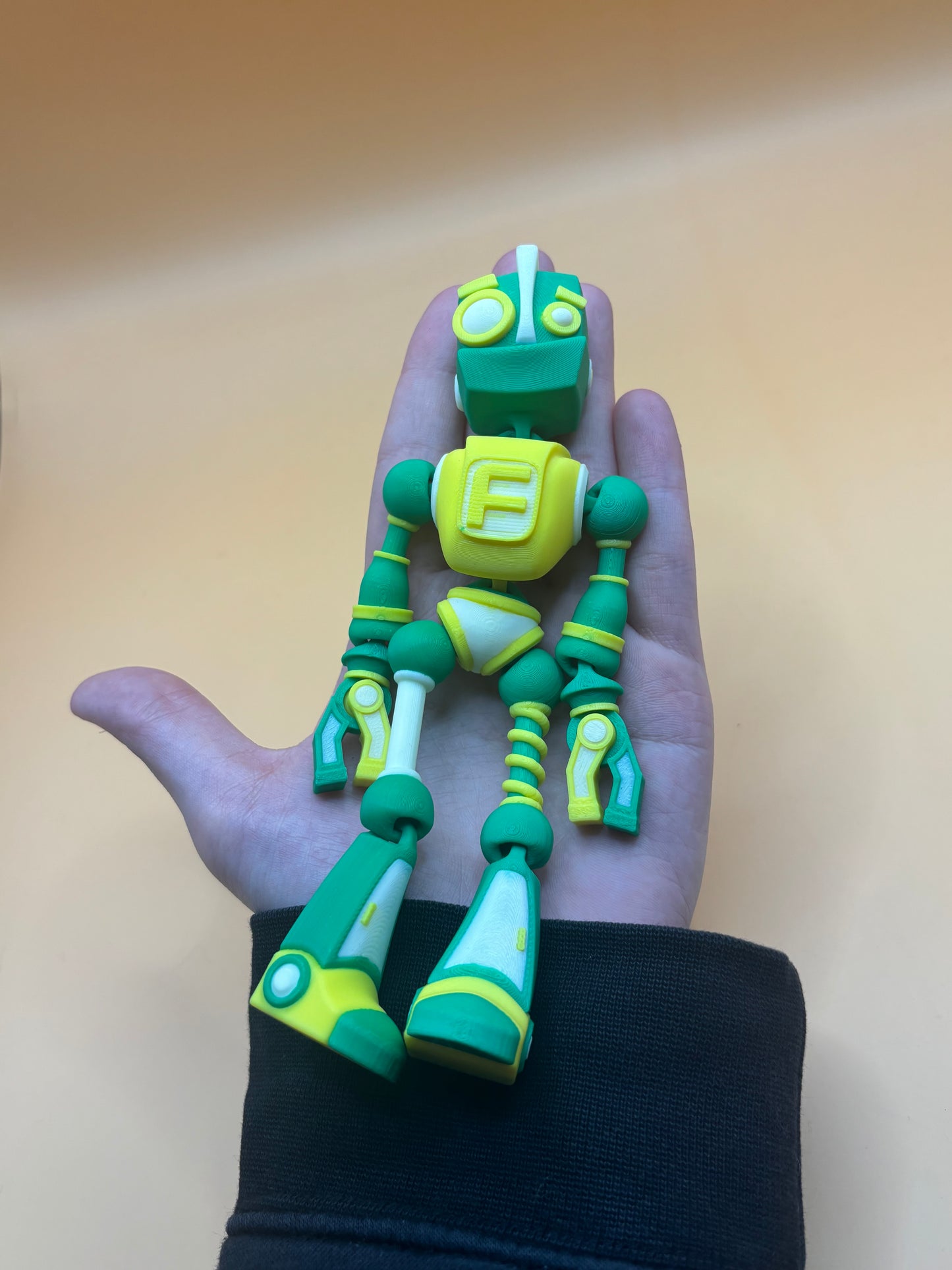 Green and Yellow Robot Fidget